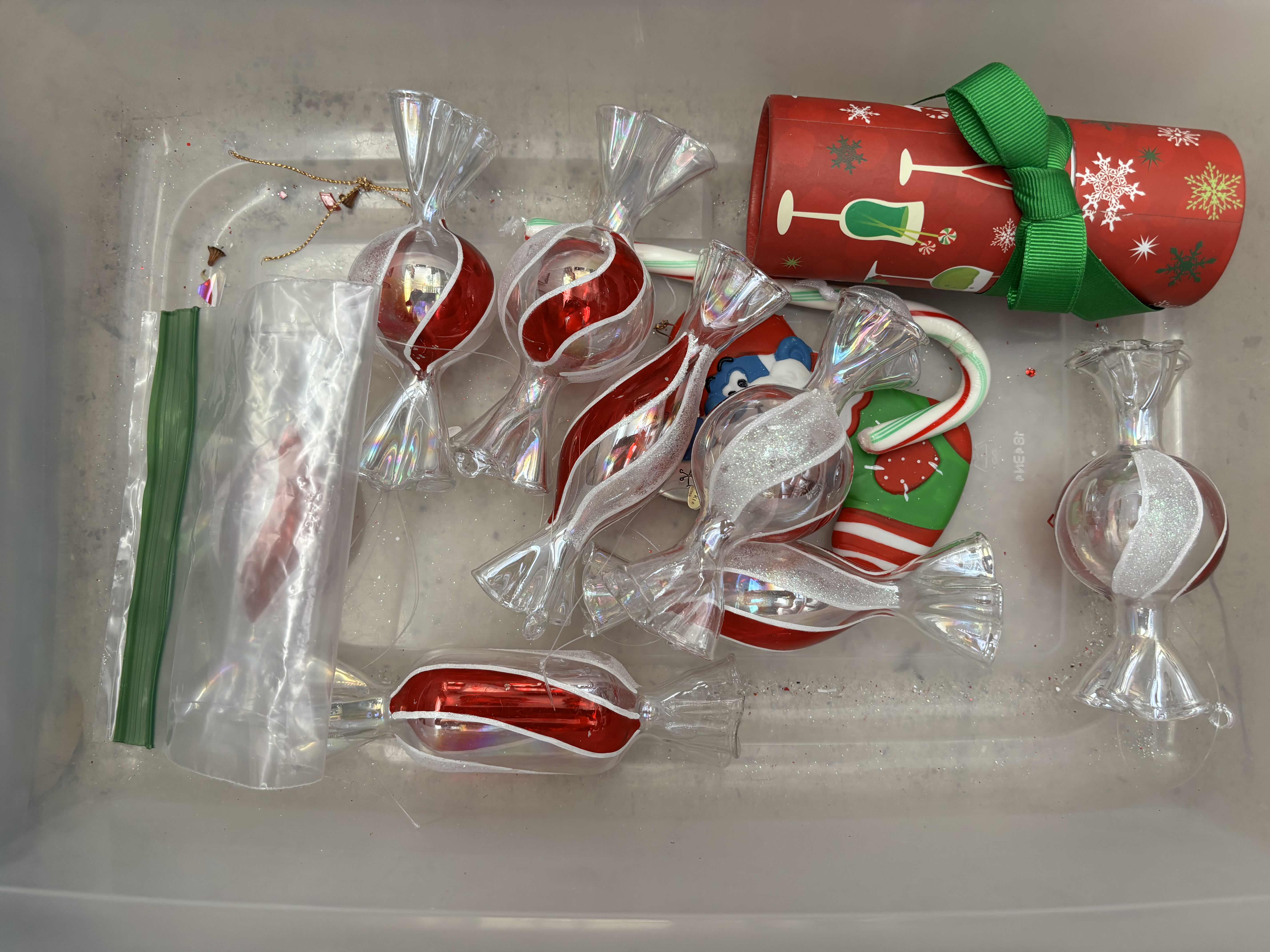 Photo 1 of SMALLER CONTAINERS (6) OF CHRISTMAS DECOR