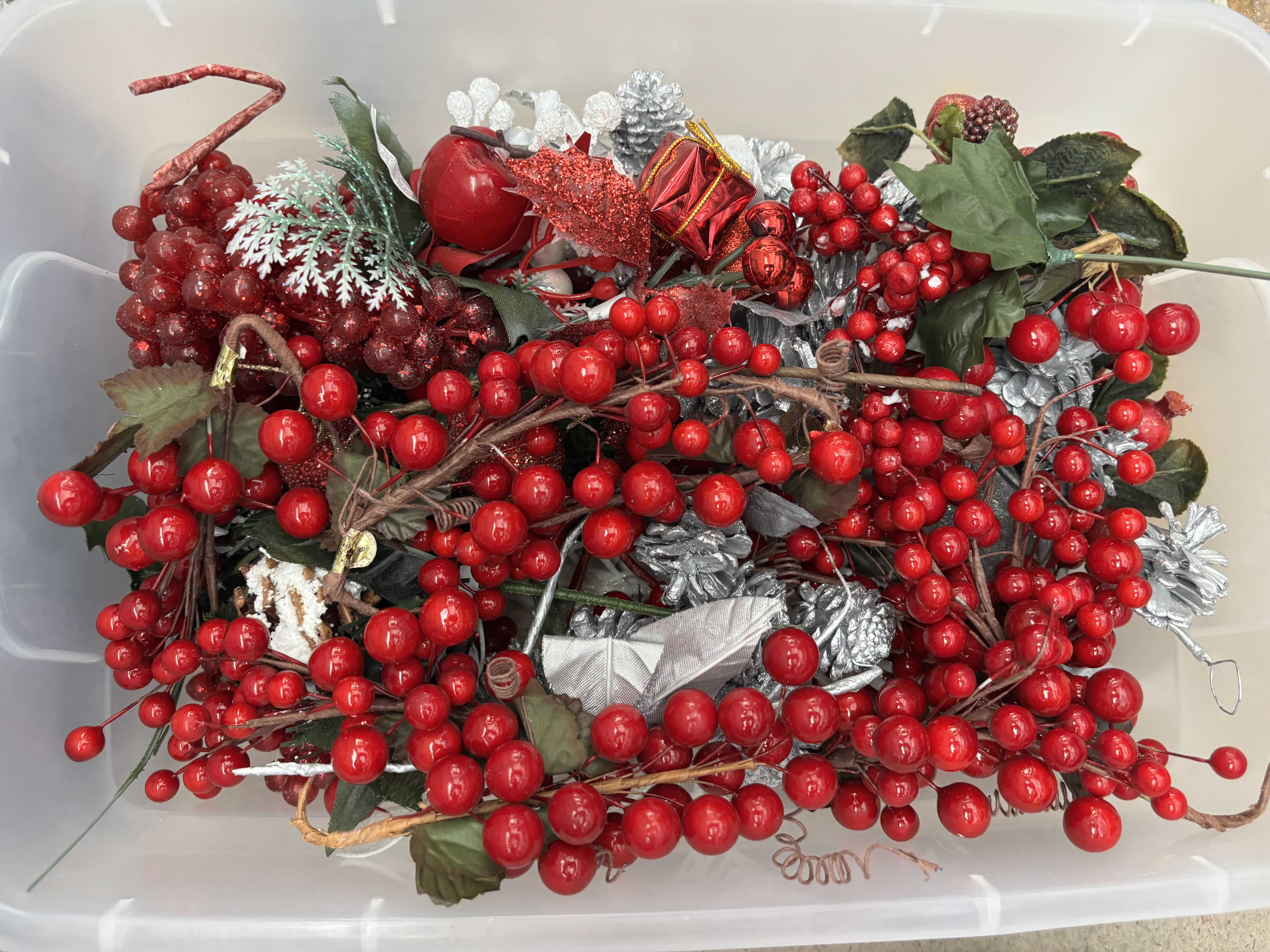 Photo 1 of SMALLER CONTAINERS (6) OF CHRISTMAS DECOR
