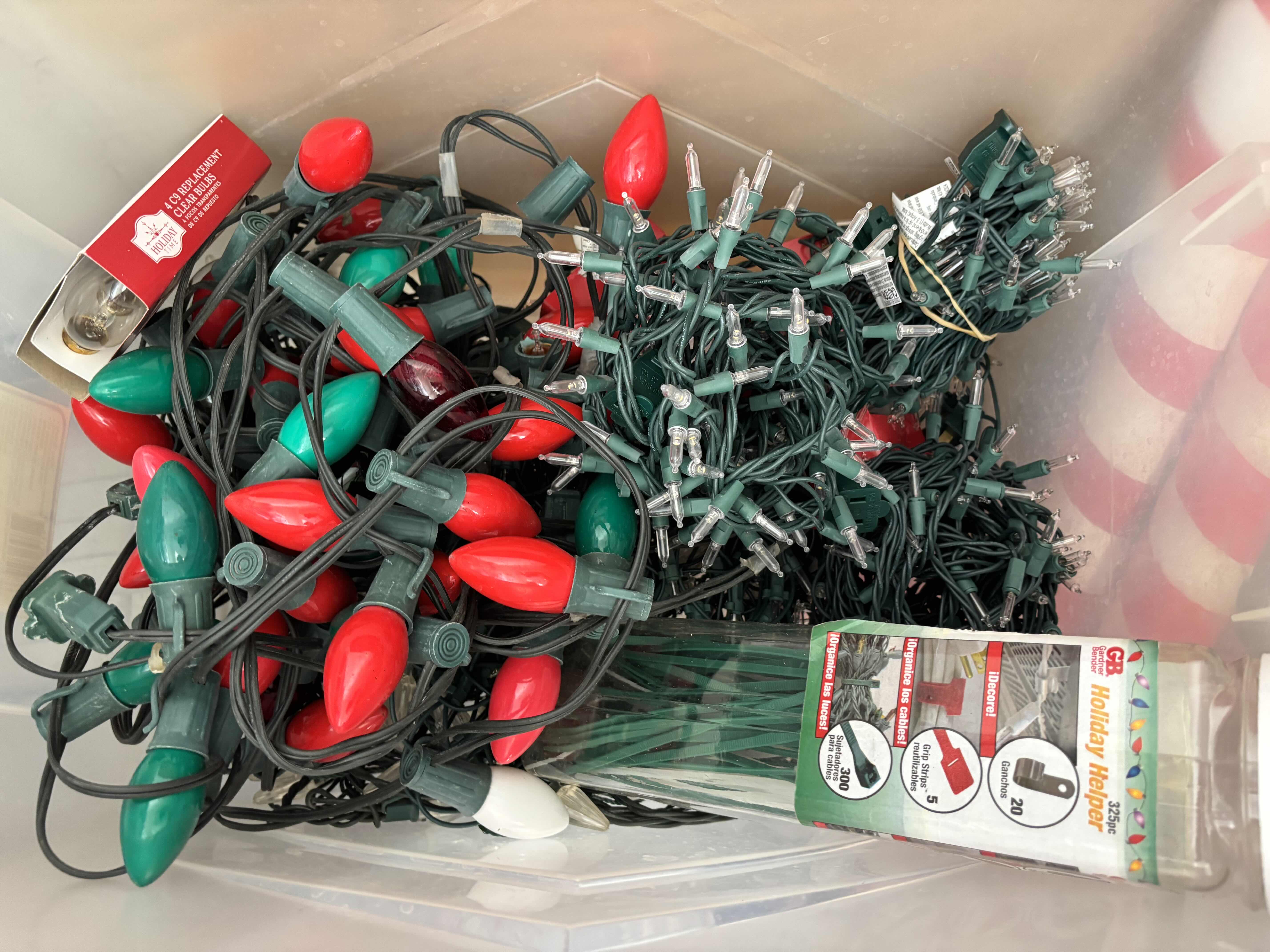 Photo 1 of CONTAINERS (3) OF CHRISTMAS DECOR