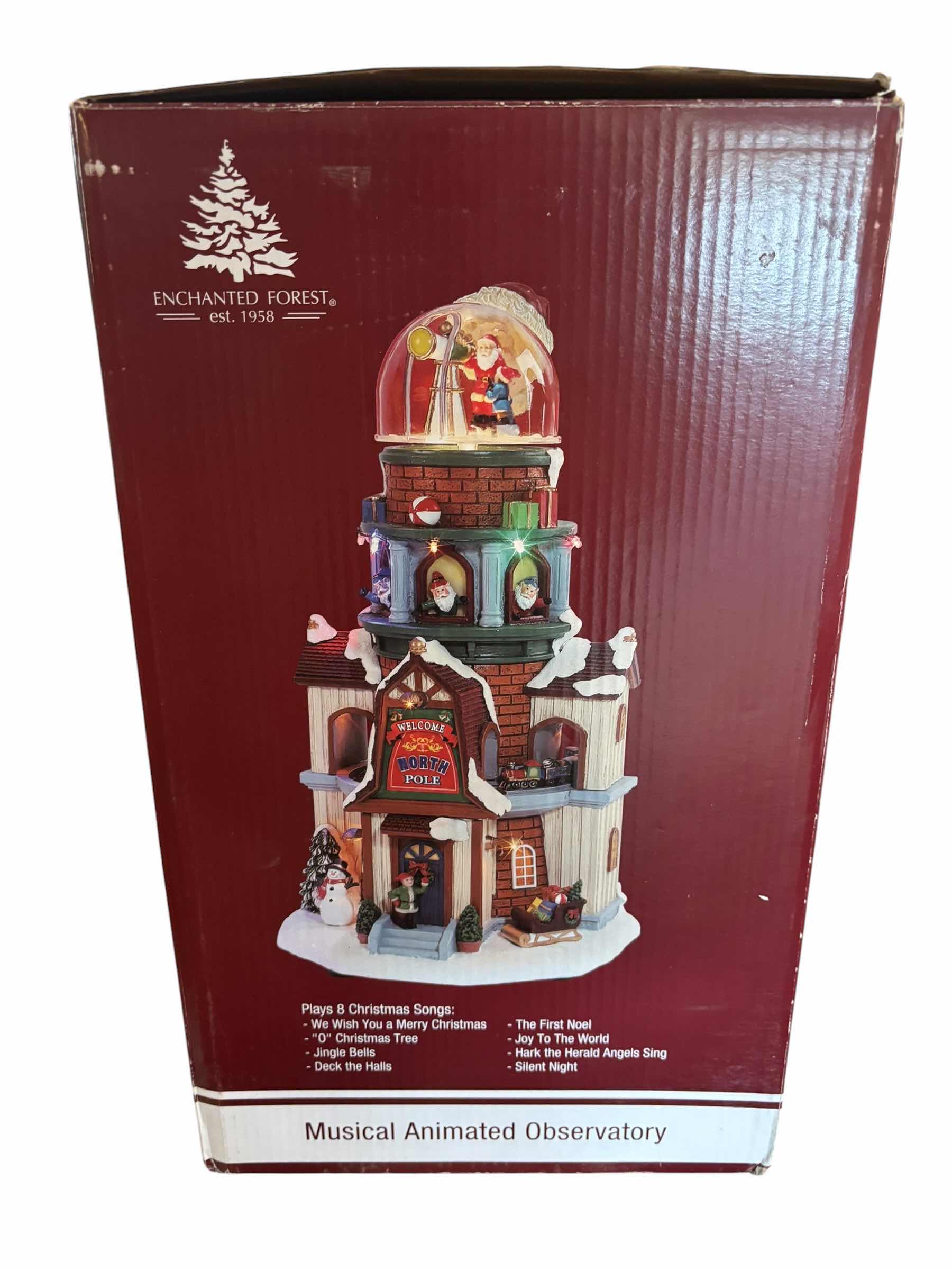 Photo 1 of ENCHANTED FOREST MUSICAL ANIMATED OBSERVATORY CHRISTMAS NORTH POLE IN ORIGINAL BOX H15”