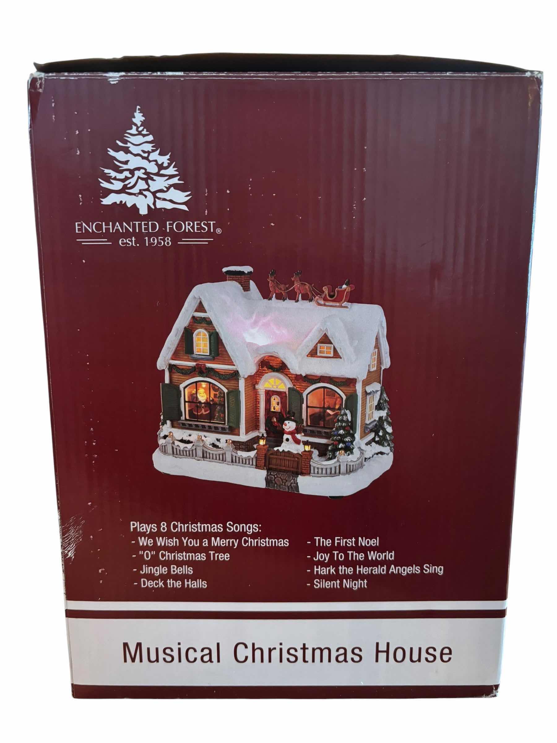 Photo 1 of ENCHANTED FOREST MUSICAL CHRISTMAS HOUSE IN ORIGINAL BOX H10”