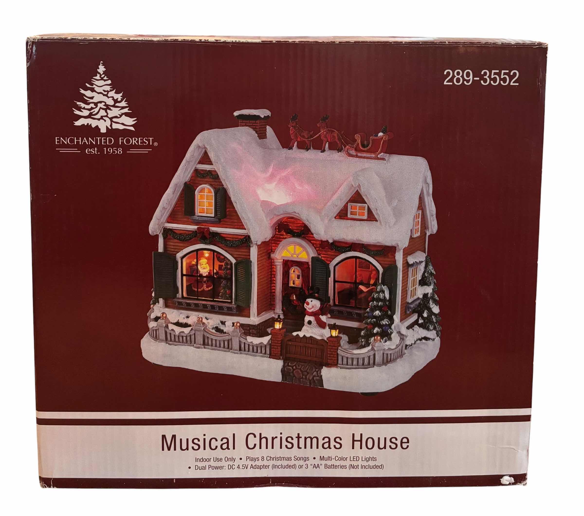 Photo 1 of ENCHANTED FOREST MUSICAL CHRISTMAS HOUSE IN ORIGINAL BOX H10”