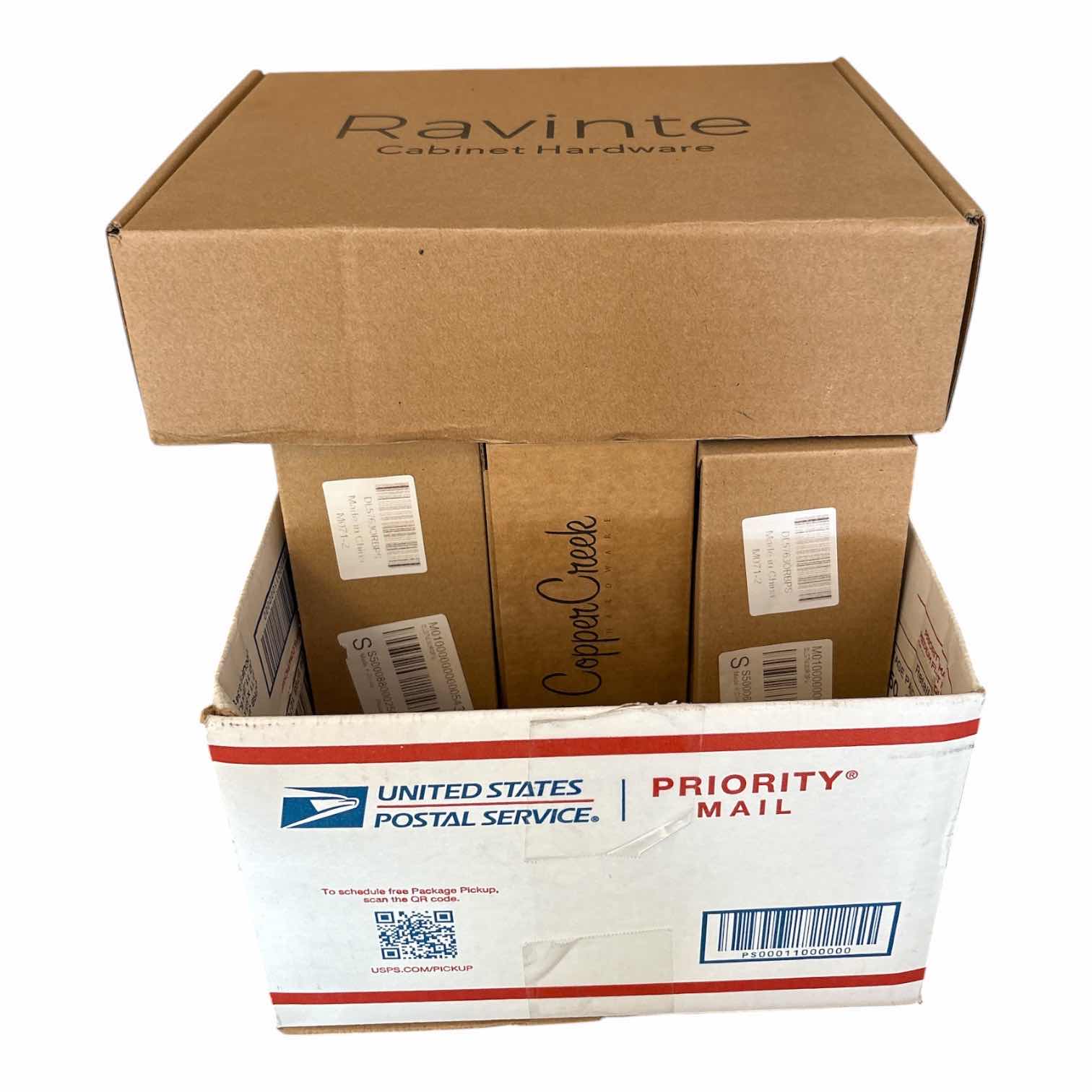 Photo 1 of (7)PCS CABINET AND DOOR HANDLE DOOR WARE IN ORIGINAL BOX SOME NEW