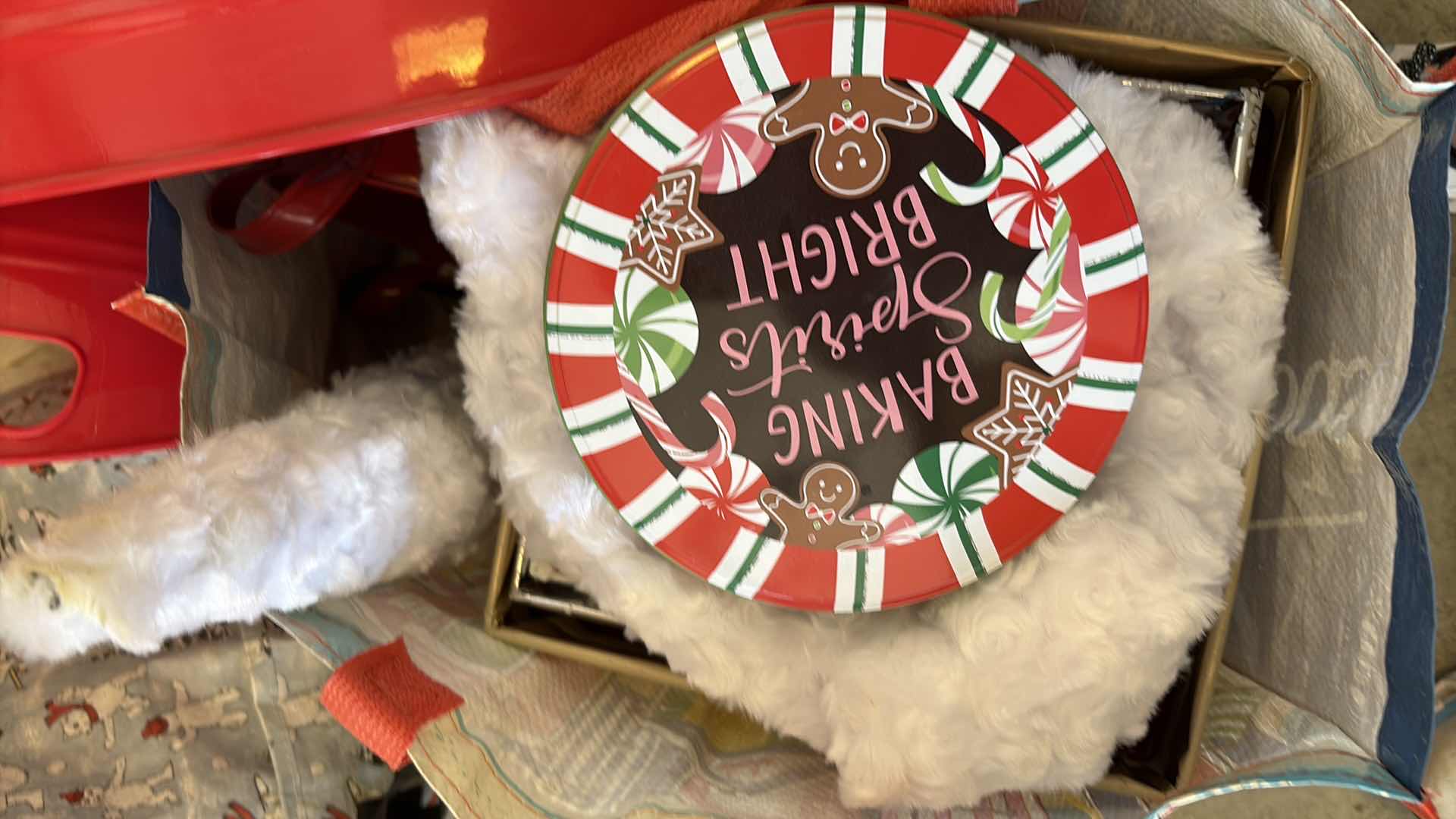 Photo 1 of HOLIDAY CHRISTMAS DECOR -TREE COVER, PLUSH, AND HOLIDAY TINS