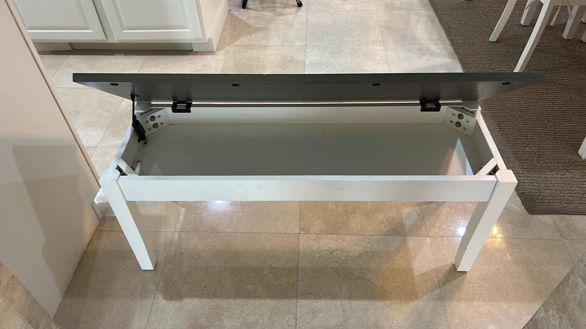 Photo 1 of TWO TONE WOOD STORAGE BENCH 44“ X 15“  H18“