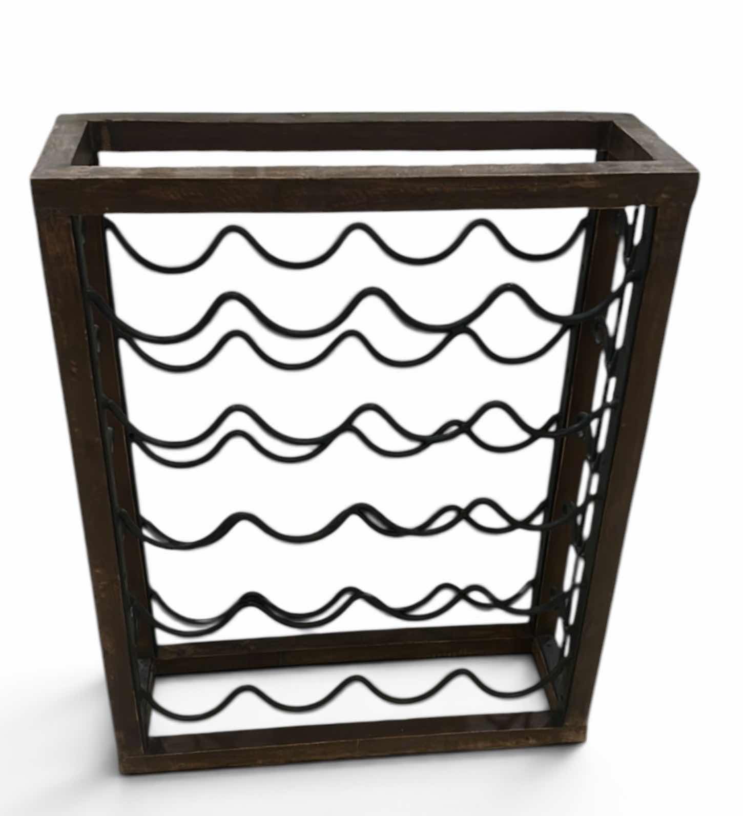 Photo 1 of WOOD & METAL WINE RACK 22“ X 7 .75”  x H27 1/2”