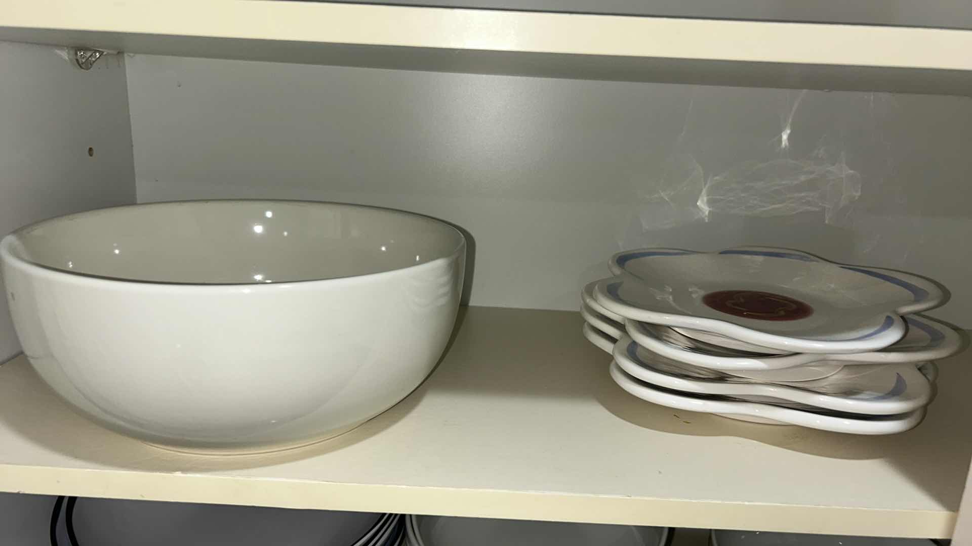 Photo 1 of CONTENTS IN KITCHEN CABINET COFFEE MUGS , BOWLS, PLATES AND MORE