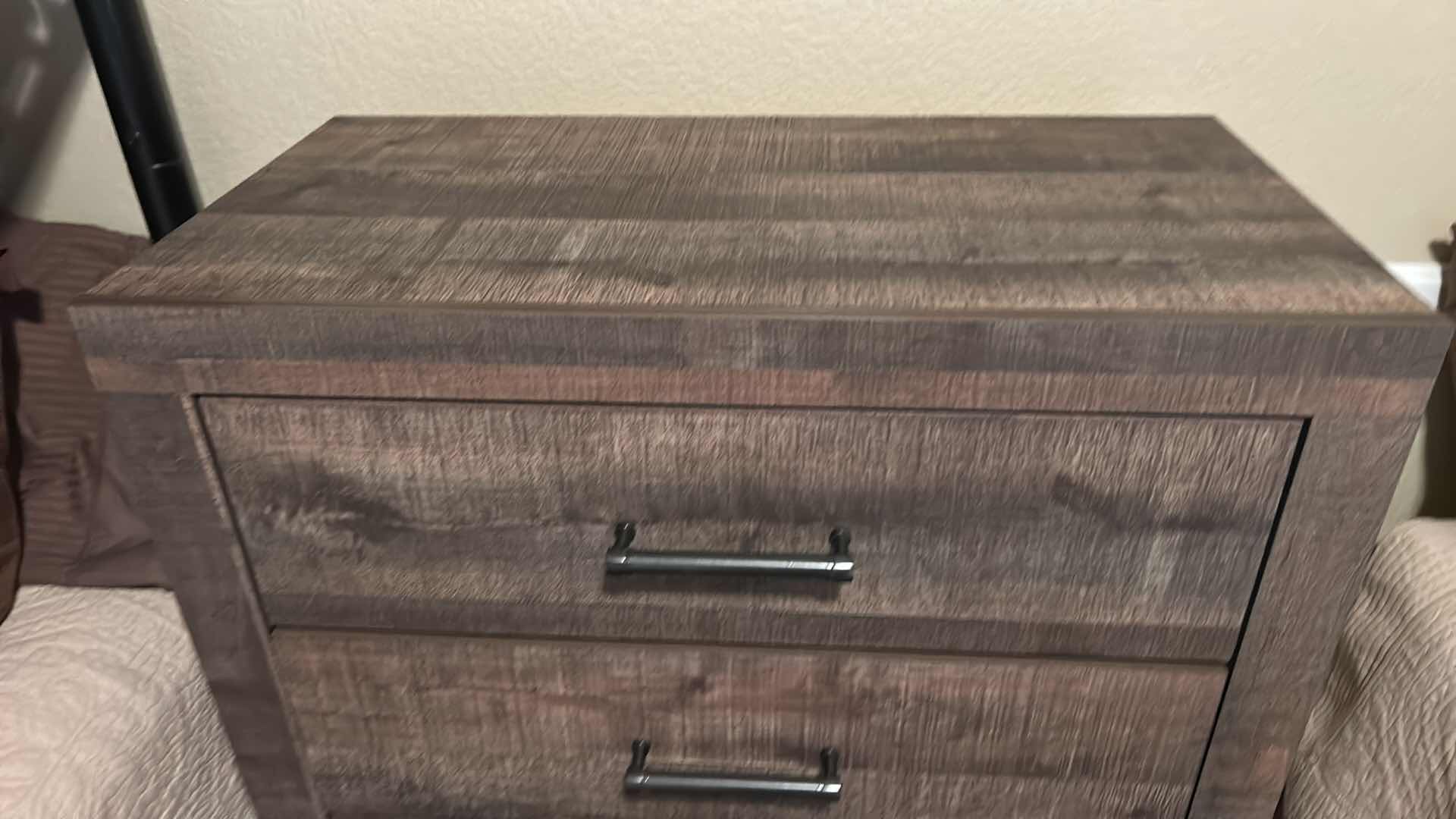 Photo 1 of RUSTIC BROWN WOOD LATITUDE RUN 5-DRAWER CHEST W BLACK METAL HARDWARE  31.5” x 16.25”  H46”
