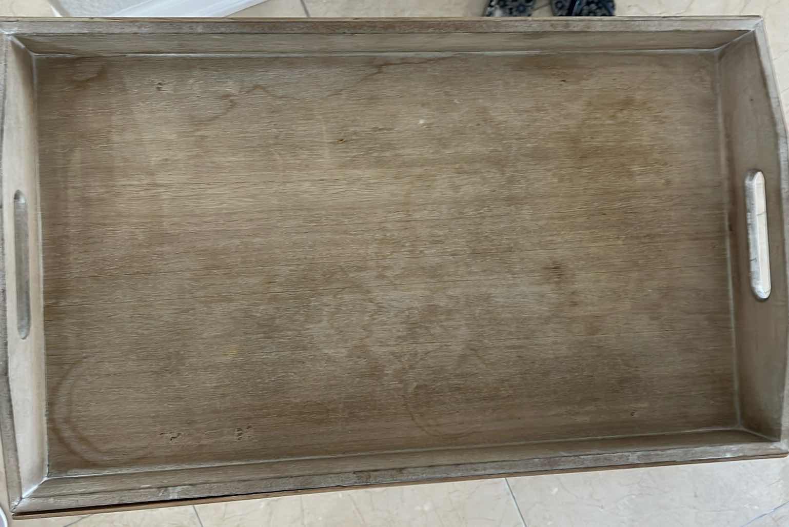 Photo 1 of WOOD AND METAL TRAY TABLE 22" X 13" H 25"