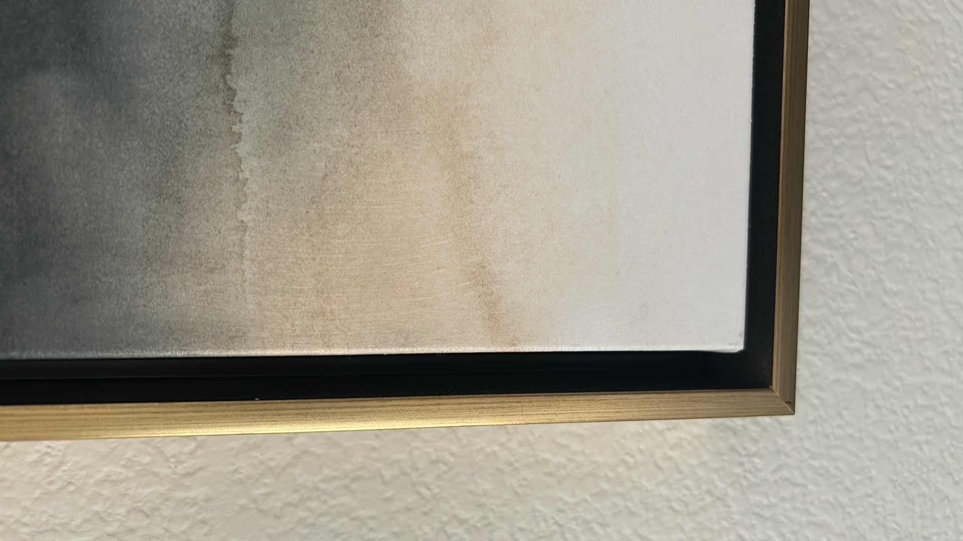Photo 1 of RISE AND FALL II WALL ART BY GUSEUL PARK W SERENE ABSTRACT LANDSCAPE IN GOLD FRAME 37" X 25"
