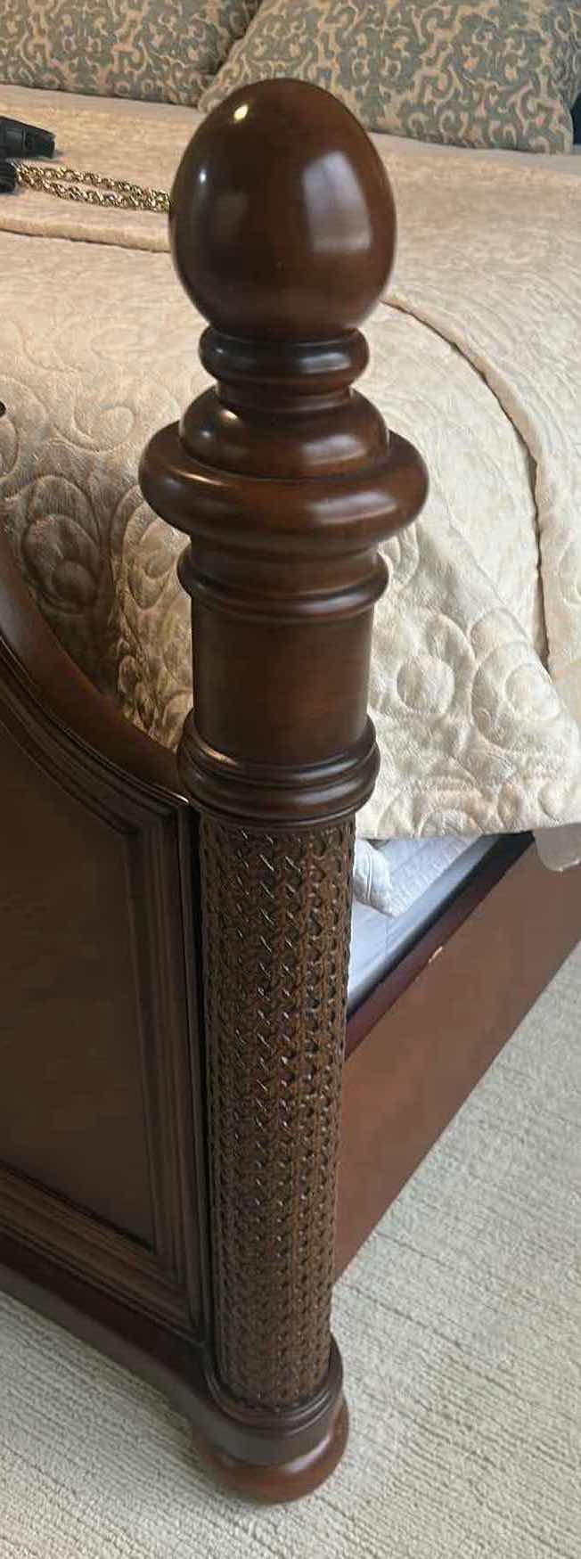Photo 1 of COASTER GRAND ISLE KING BED WOODEN FRAME MATTRESS & BEDDING INCLUDED