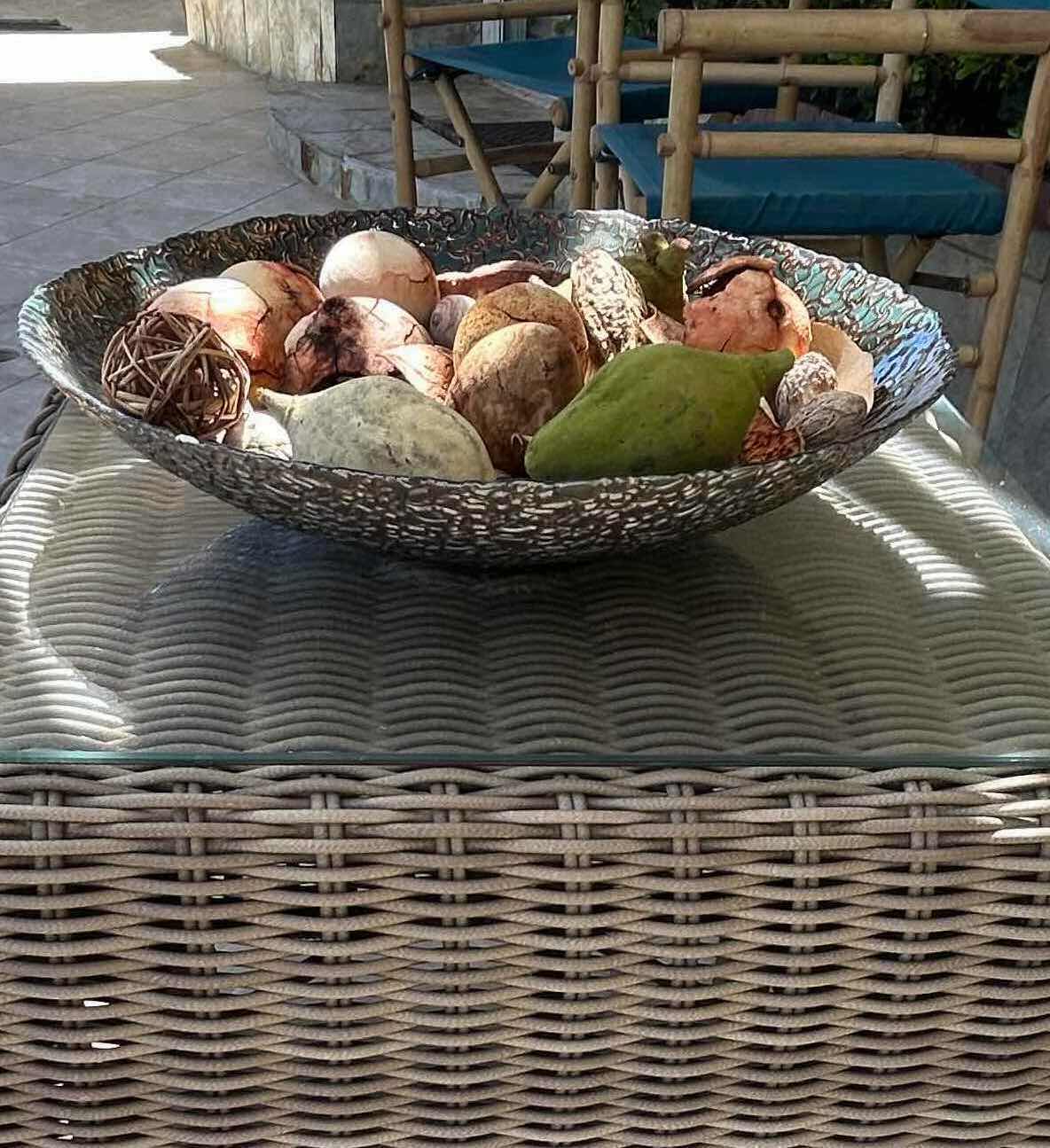 Photo 1 of FOREVER PATIO CARLISLE OUTDOOR SIDE TABLE W SYNTHETIC GRAY WICKER GLASS TOP  20" X 21" H 21"