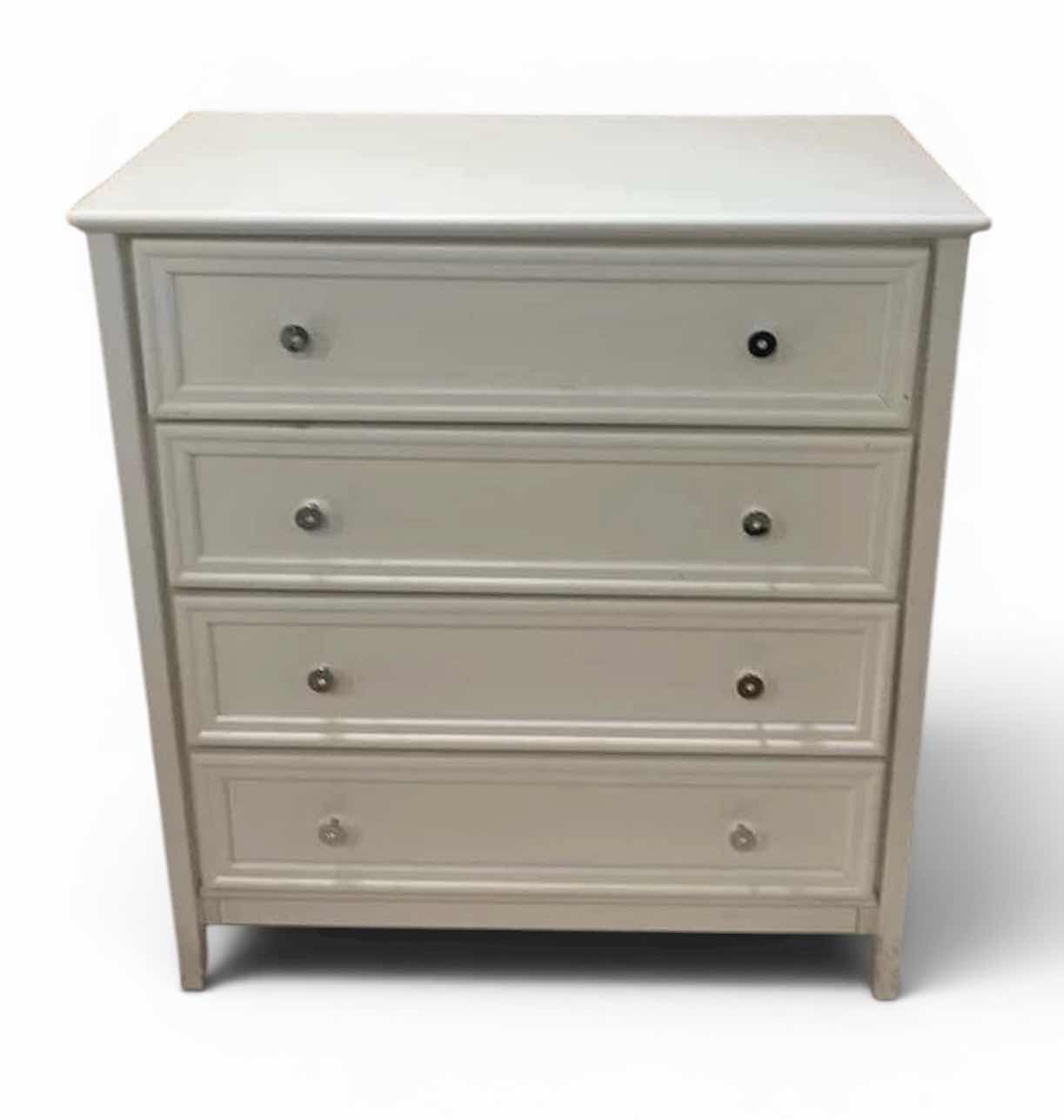 Photo 1 of WHITE HOMESTYLES NAPLES CHEST FEATURES FOUR DRAWERS W SMALL METAL KNOBS 36” x 19 1/2” x H39 1/2”
