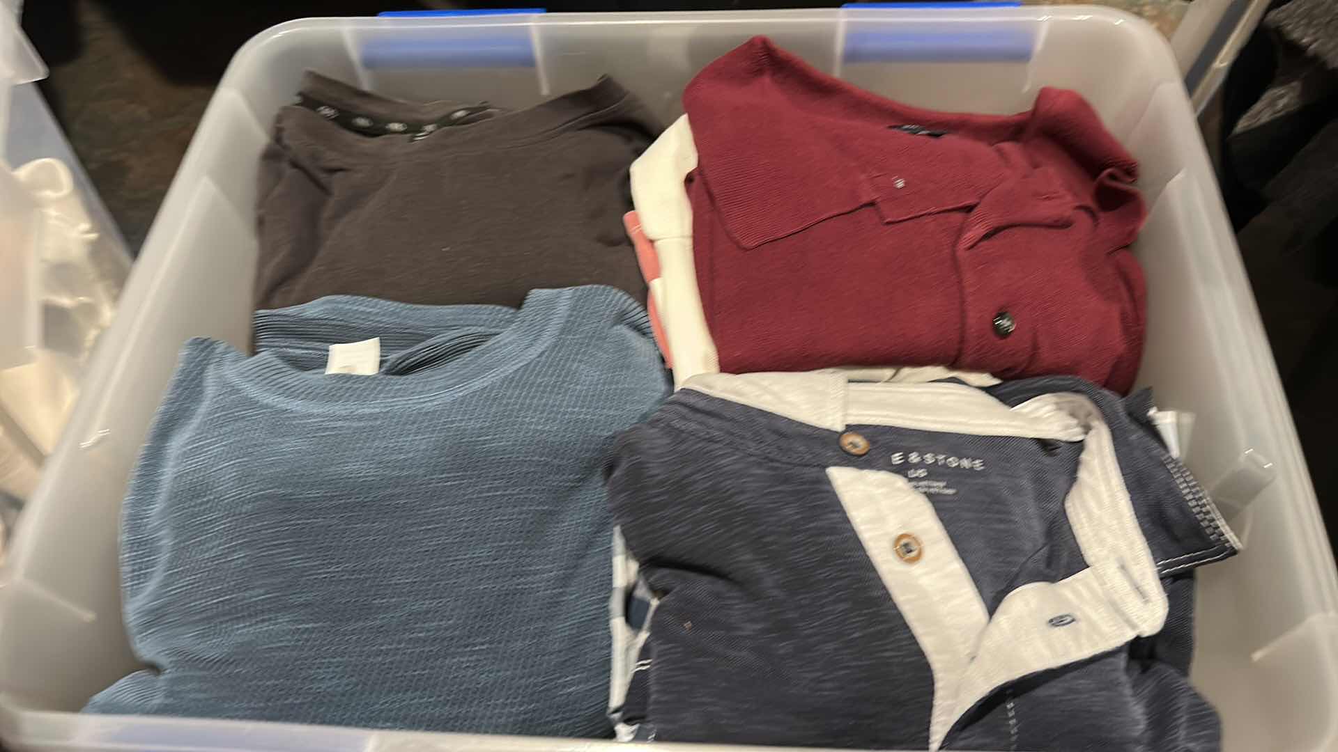 Photo 1 of 2 TOTES OF MENS CLOTHING
