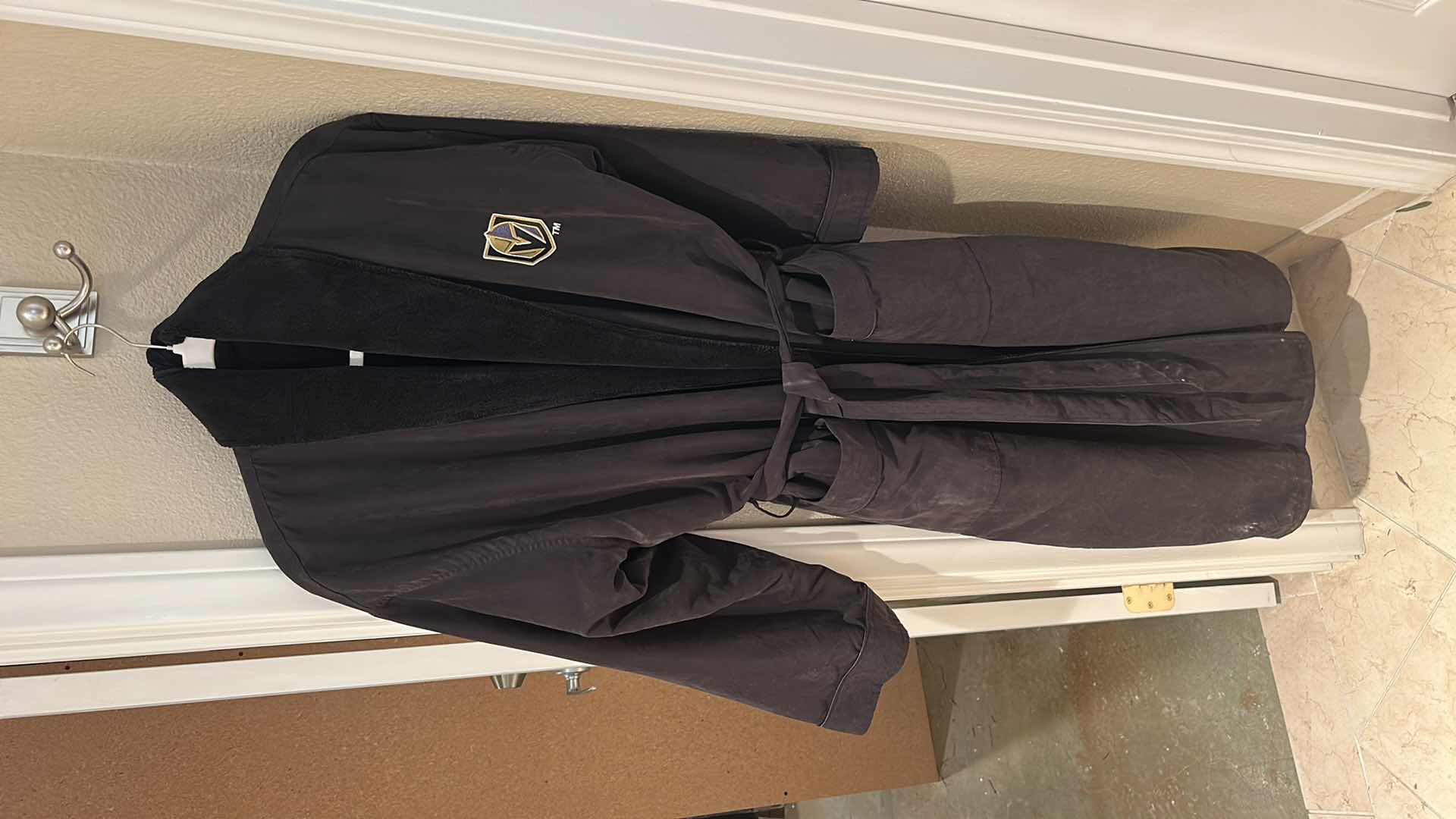 Photo 1 of BLACK NORTHWEST GROUP SILK TOUCH ROBE W  EMBROIDERED VEGAS GOLDEN KNIGHTS LOGO.