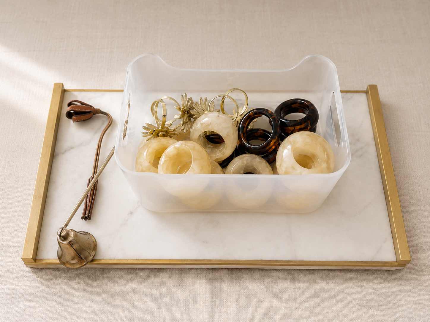 Photo 1 of HOME ACCESSORIES, MARBLE TRAY, NAPKIN, RINGS AND MORE