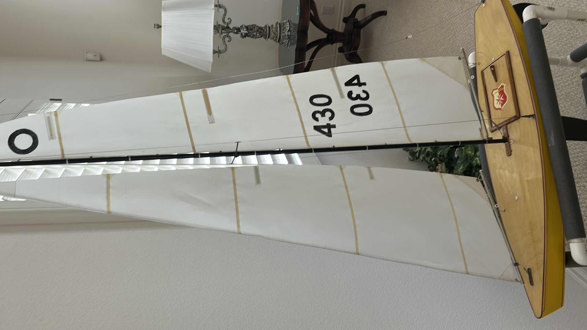Photo 1 of AZETONE INTERNATIONAL ONE METER (IOM) RADIO CONTROLLED SAILBOAT W DISTINCTIVE YELLOW HULL & RADIO