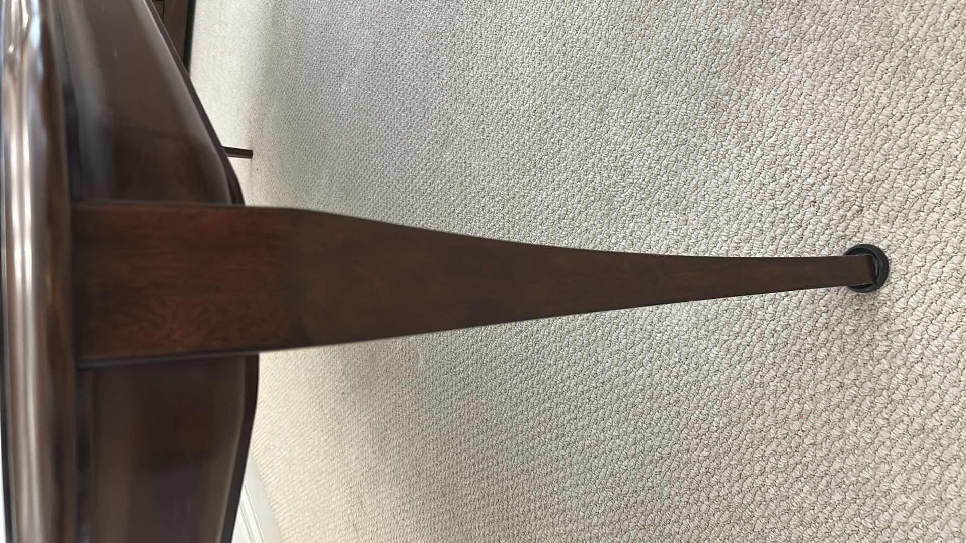 View 3 of BASSETT DARK WALNUT DINING SET 111" X 44" H 29" CHAIRS SOLD SEPARATELY