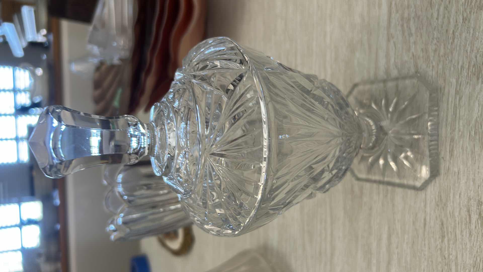 Photo 1 of 4- GLASS CANDY DISH WATER PITCHER VASE