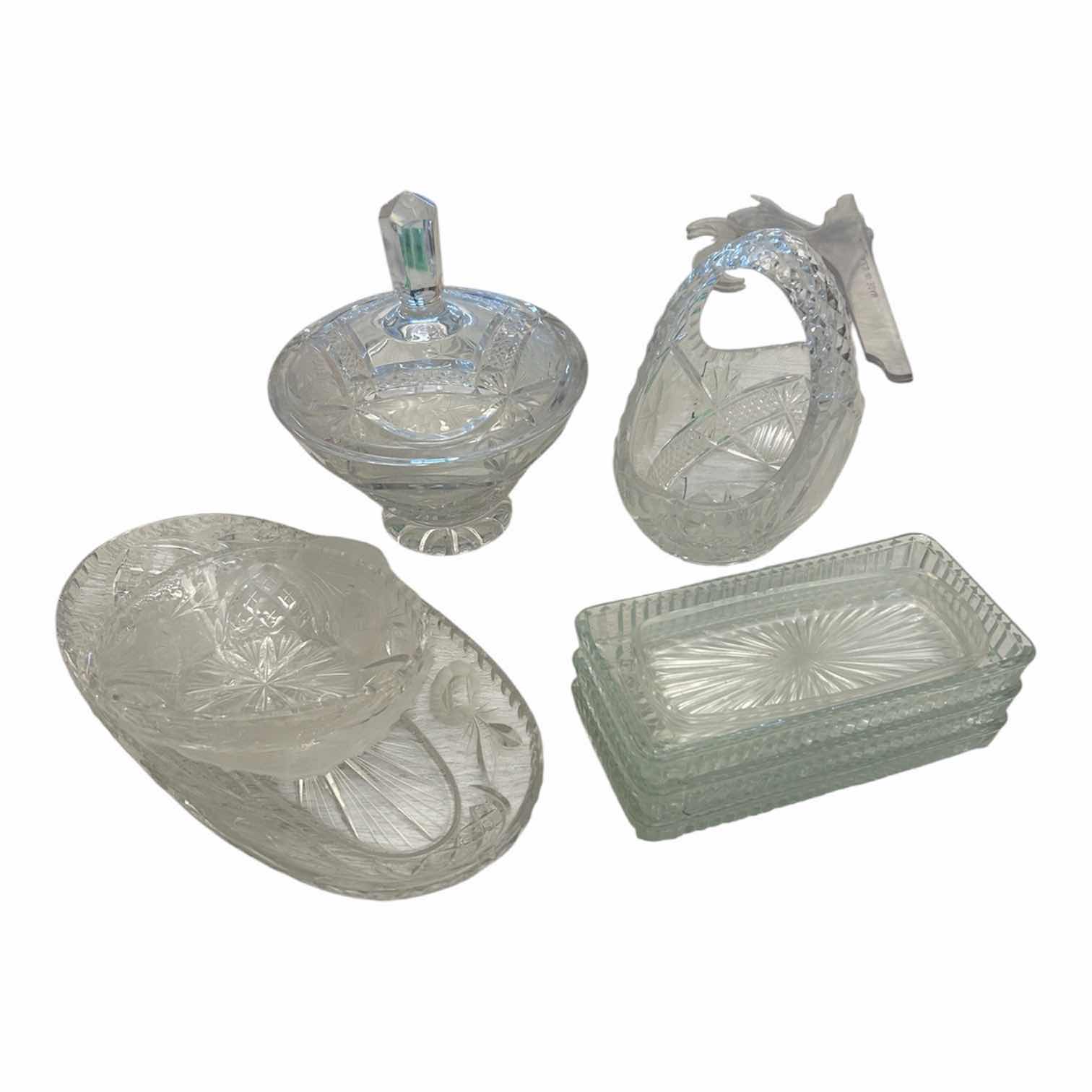 Photo 1 of ASSORTMENT OF GLASS SERVICE ITEMS