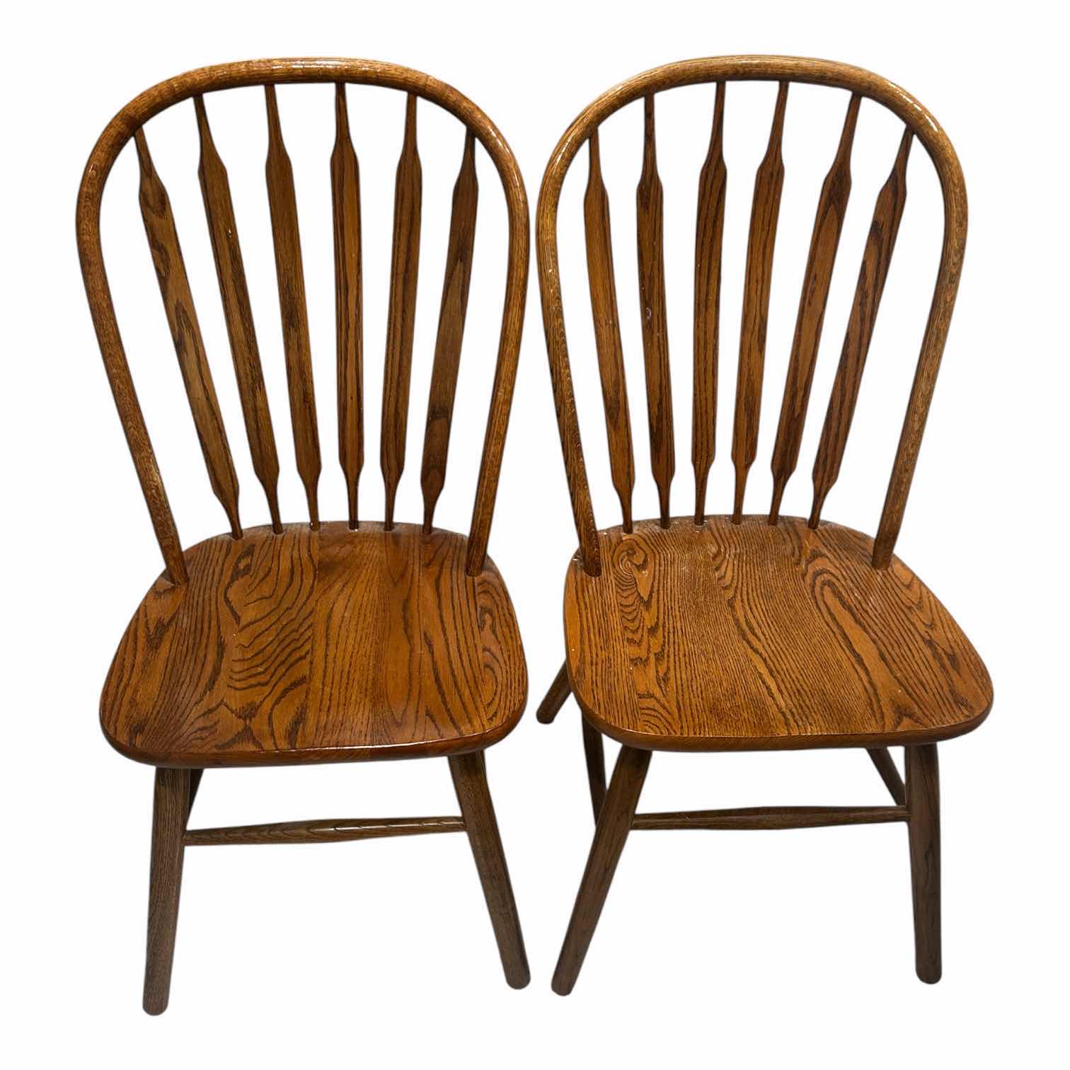 Photo 1 of TRADITIONAL SOLID OAK OVAL DINING SET W 6 MATCHING SPINDLE BACK CHAIR