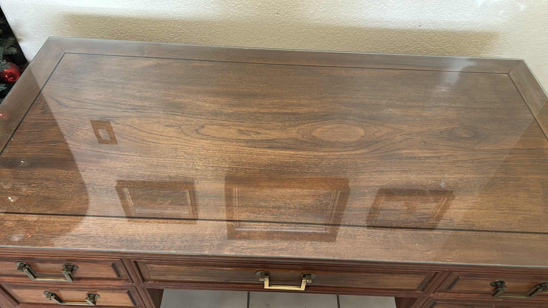 Photo 1 of ROSEWOOD ASIAN MODERN MING-STYLE HARDWOOD FIVE-DRAWER WRITING DESK.
4’ x 22.75” x H30”  $4000