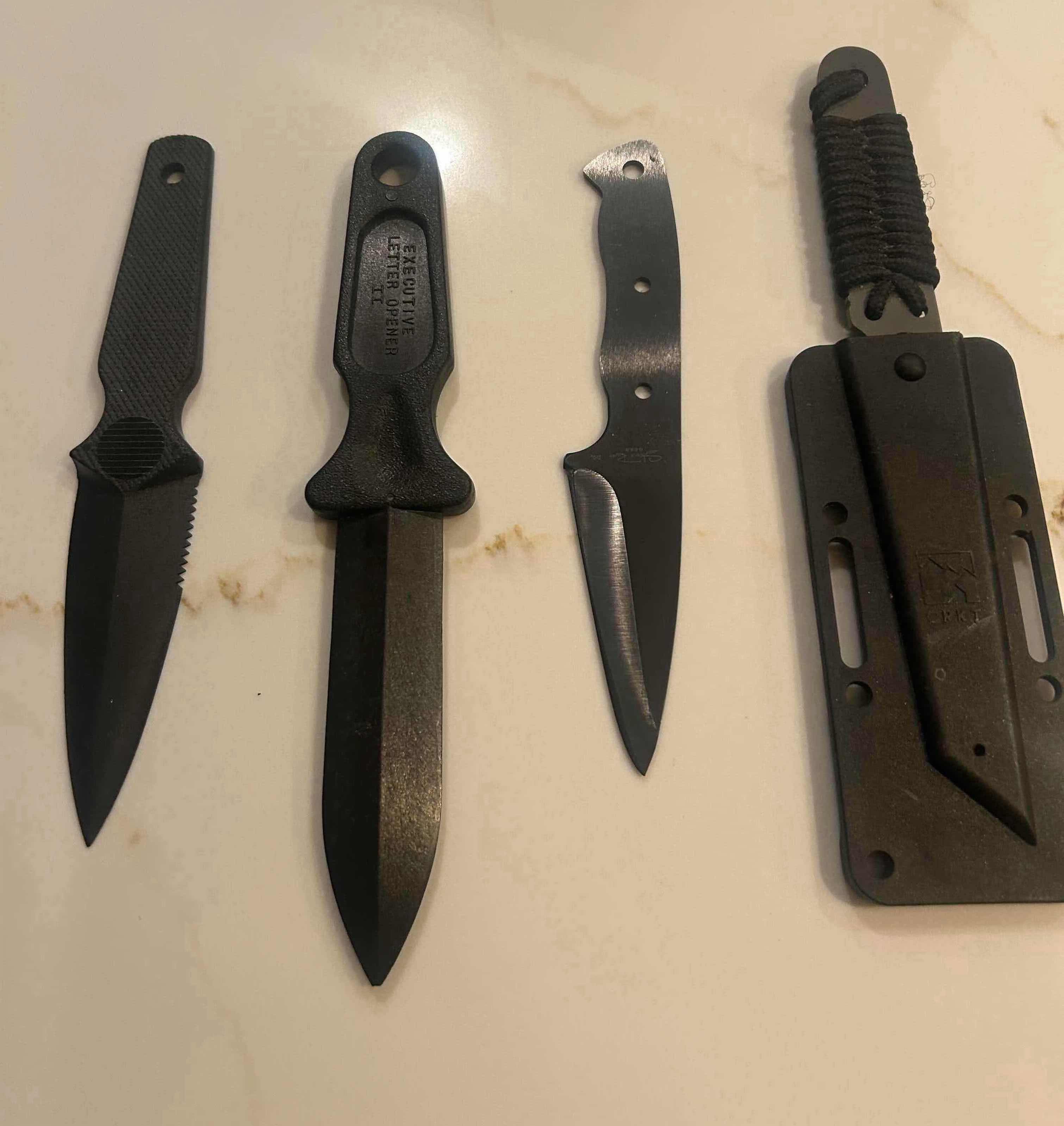Photo 1 of 4- EXECUTIVE LETTER OPENER COMBAT UTILITY KNIFE COMPOSITE PLASTIC DAGGER