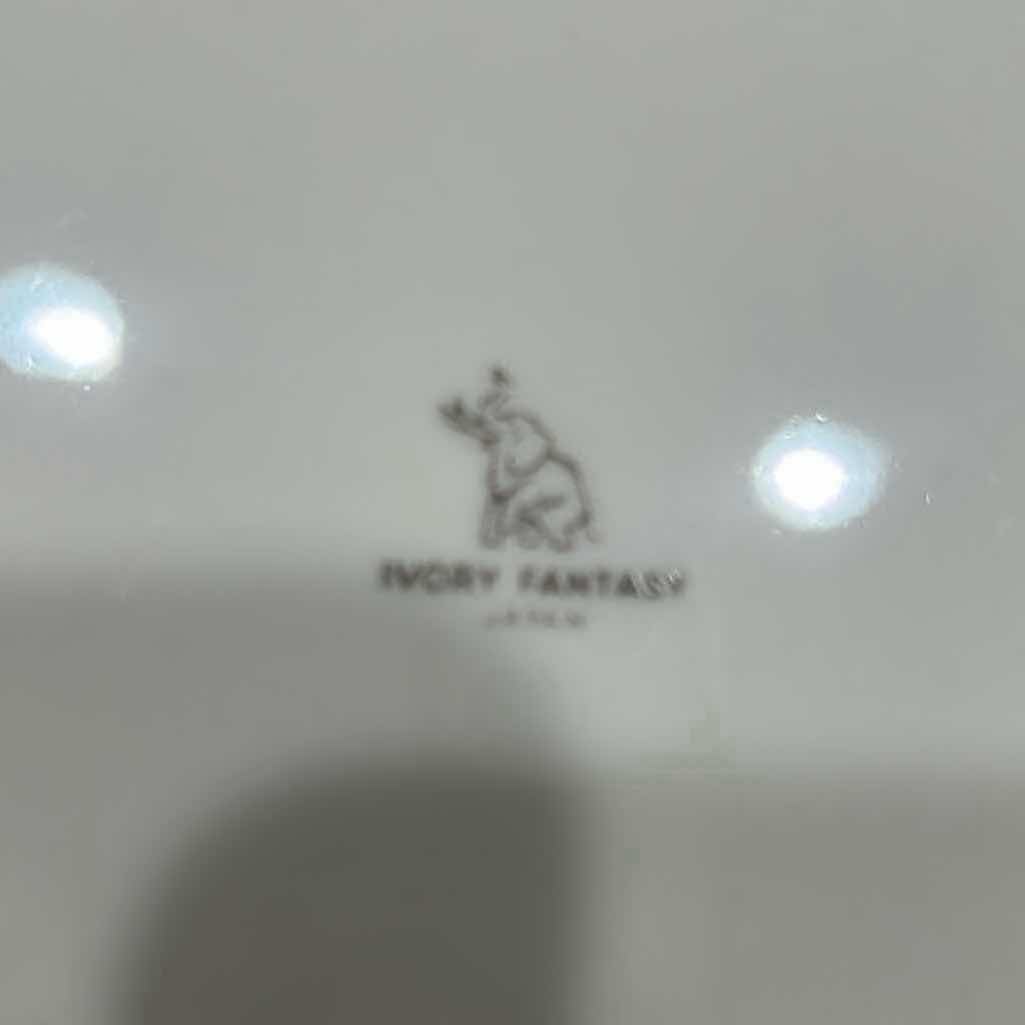 Photo 1 of 10- IVORY FANTASY FINE CHINA DINNER PLATE W EMBOSSED FLORAL PATTERN