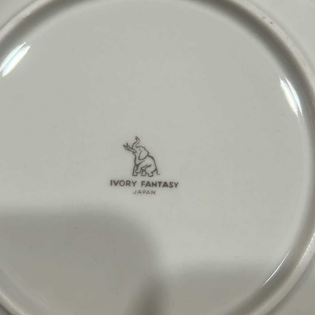 Photo 1 of 10- IVORY FANTASY FINE CHINA BOWL W EMBOSSED FLORAL PATTERN