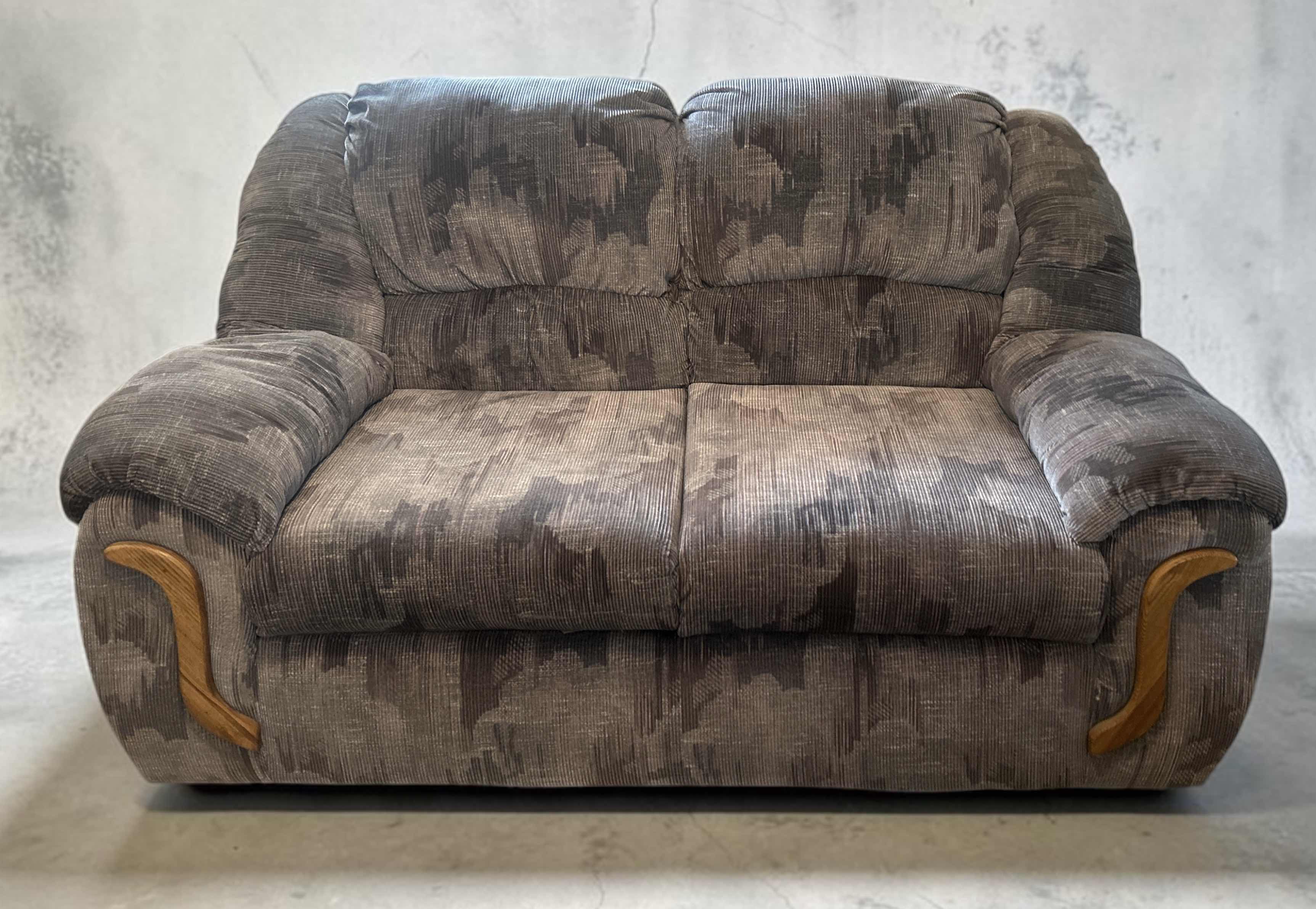 Photo 1 of 5’6” AMERICAN FURNITURE COMPANY BLUE UPHOLSTERED SOFA/LOVESEAT