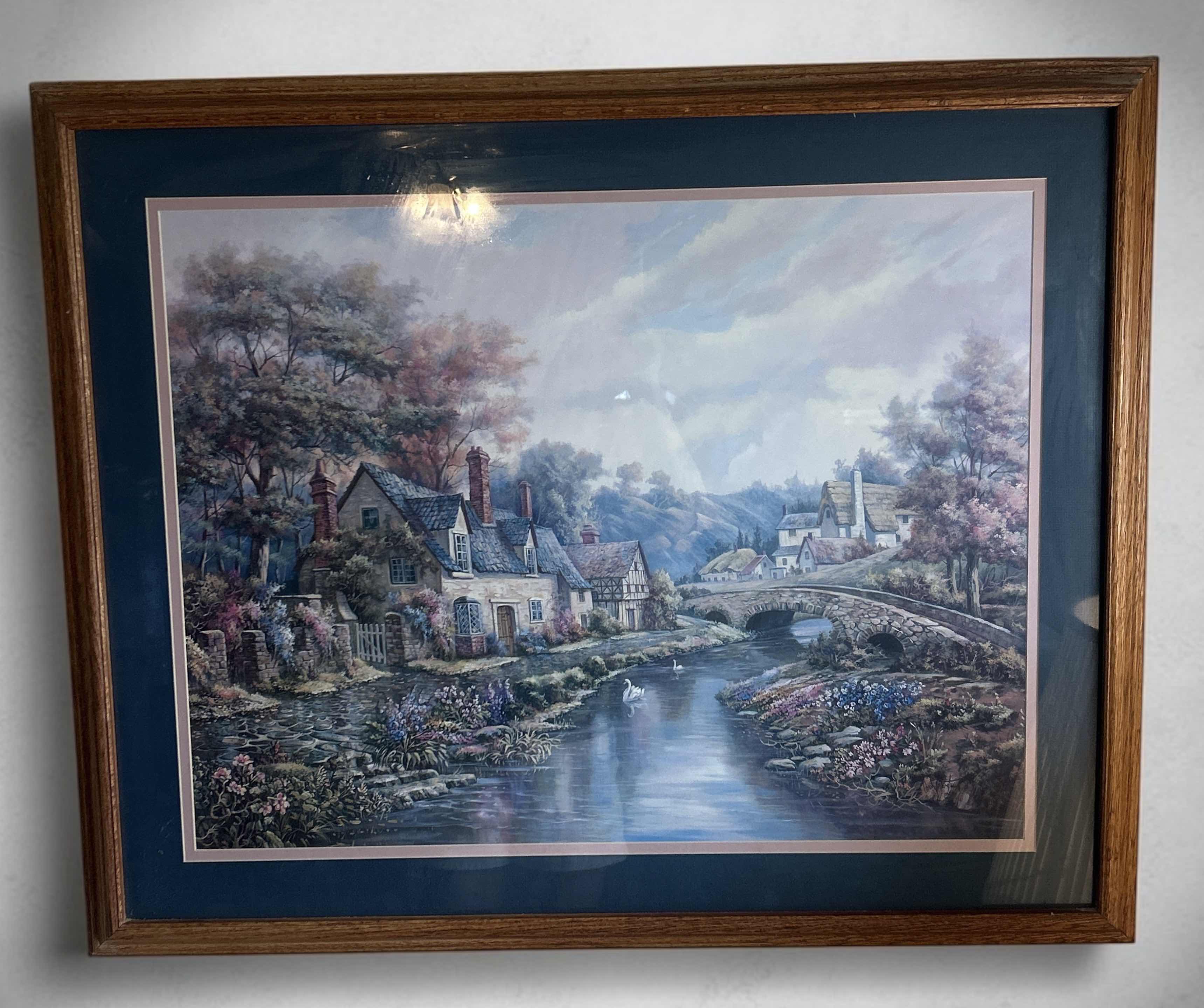 Photo 1 of FRAMED ART PRINT TITLED “VALLEY OF THE RIVER BECK” ARTWORK, 3’ x H30”