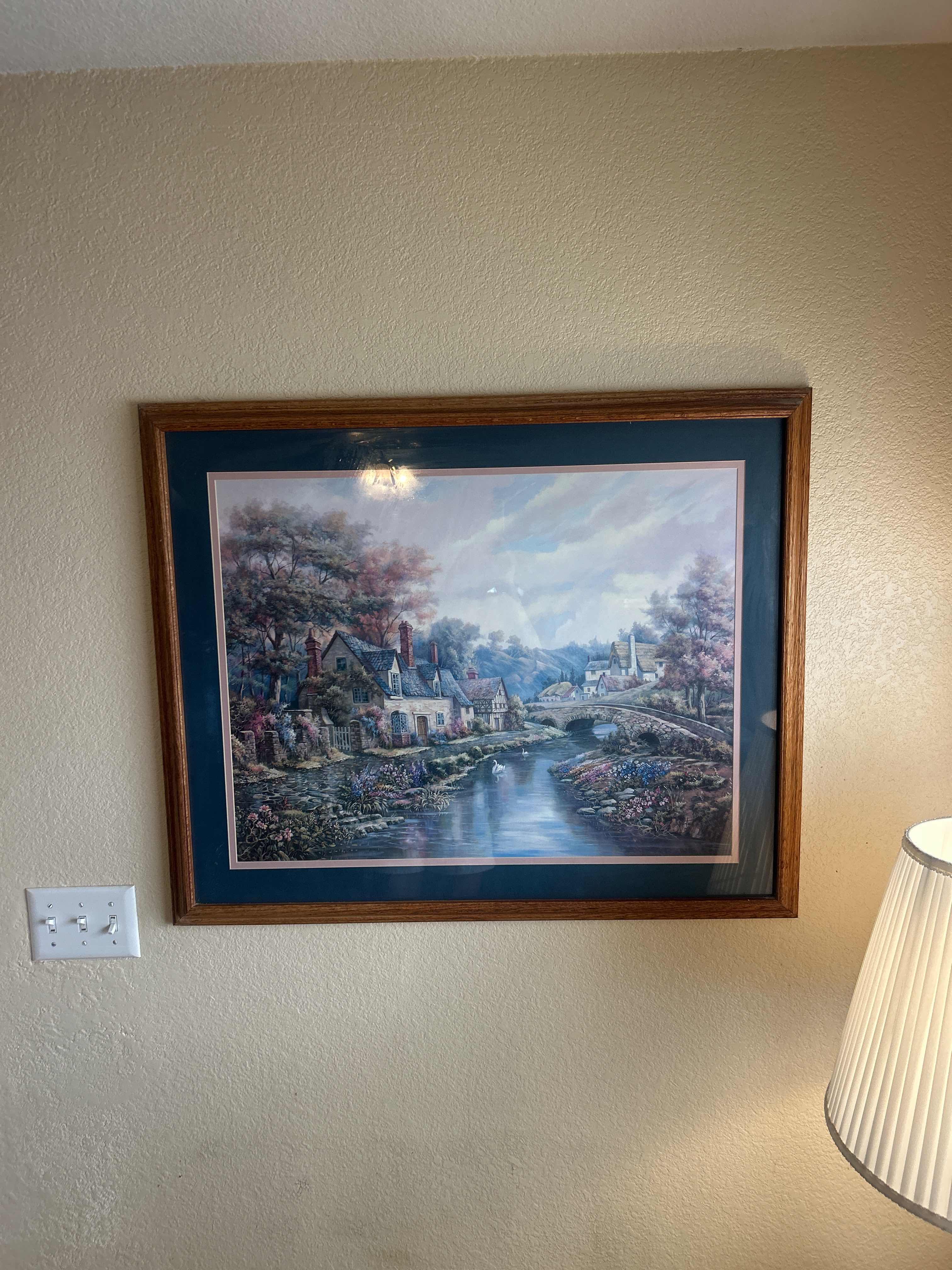 Photo 1 of FRAMED ART PRINT TITLED “VALLEY OF THE RIVER BECK” ARTWORK, 3’ x H30”