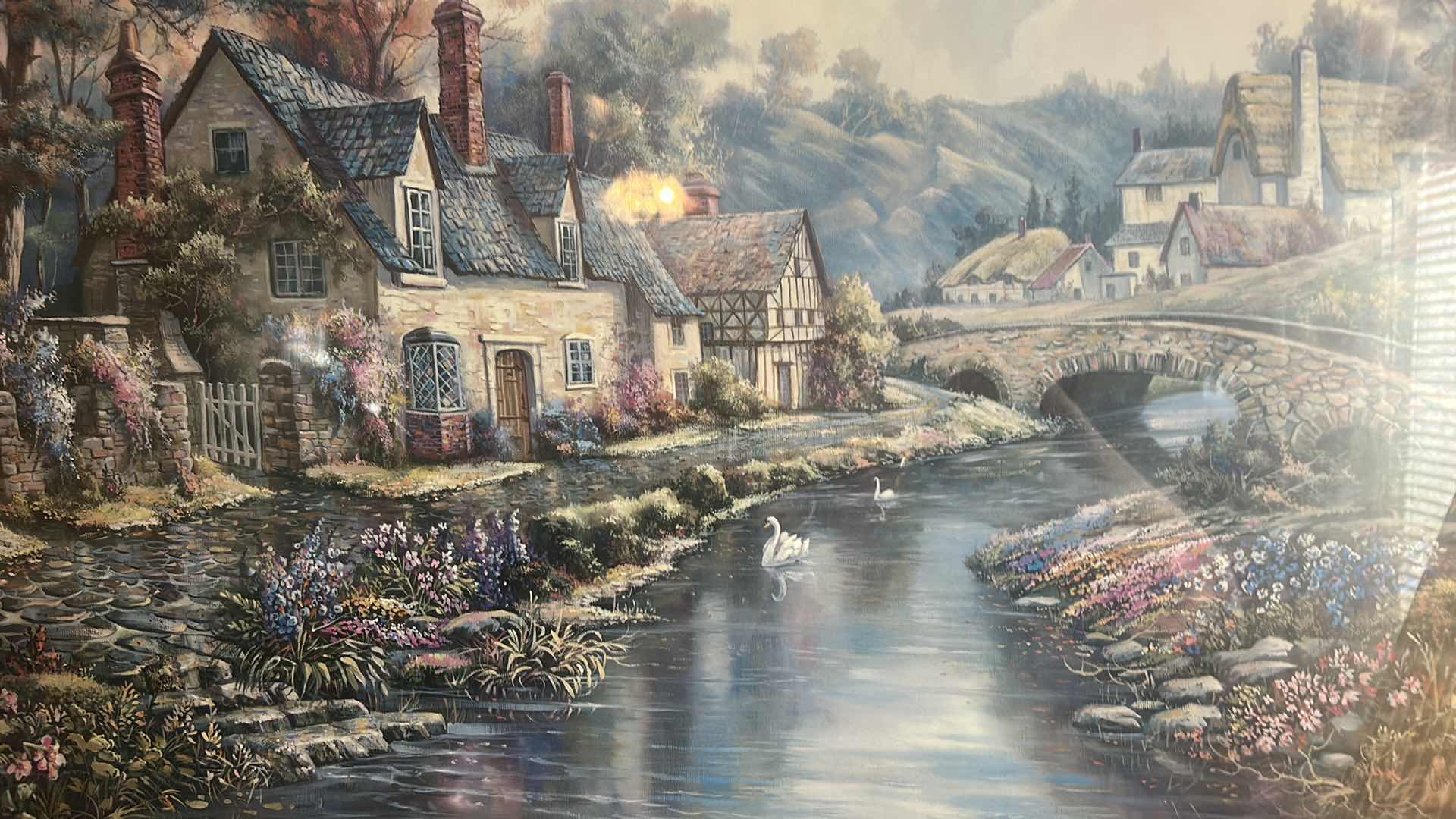 Photo 1 of FRAMED ART PRINT TITLED “VALLEY OF THE RIVER BECK” ARTWORK, 3’ x H30”