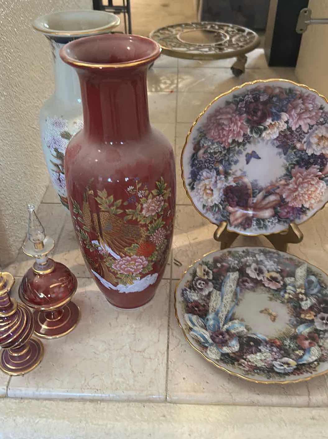 Photo 1 of COLLECTION OF DECORATIVE VASES PLATES