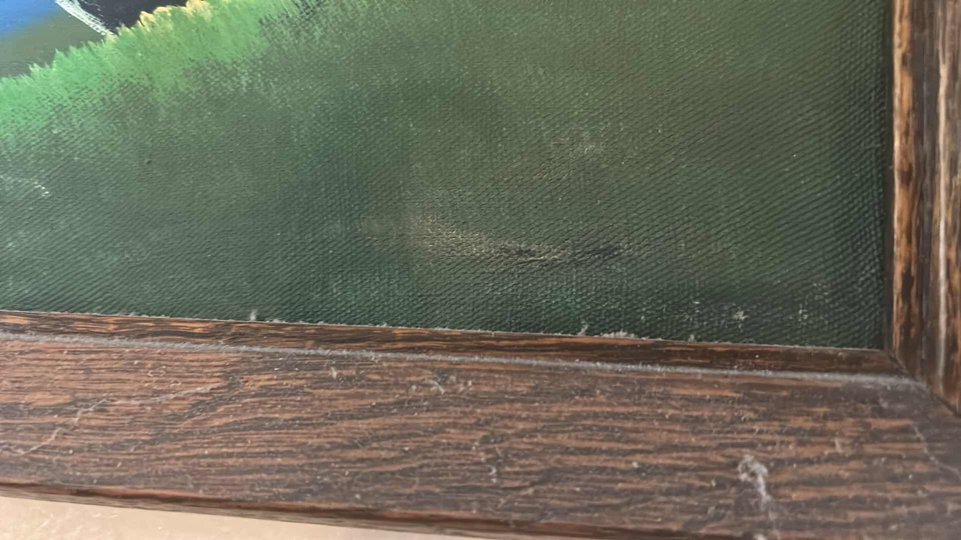 Photo 1 of VINTAGE WOOD FRAMED LANDSCAPE PAINTING-ARTWORK  
22 1/4 x16/4
