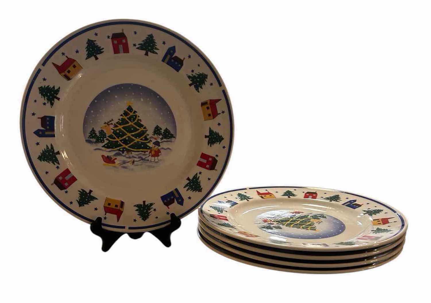 Photo 1 of 4- VINTAGE "WELCOME WINTER" DINNER PLATES