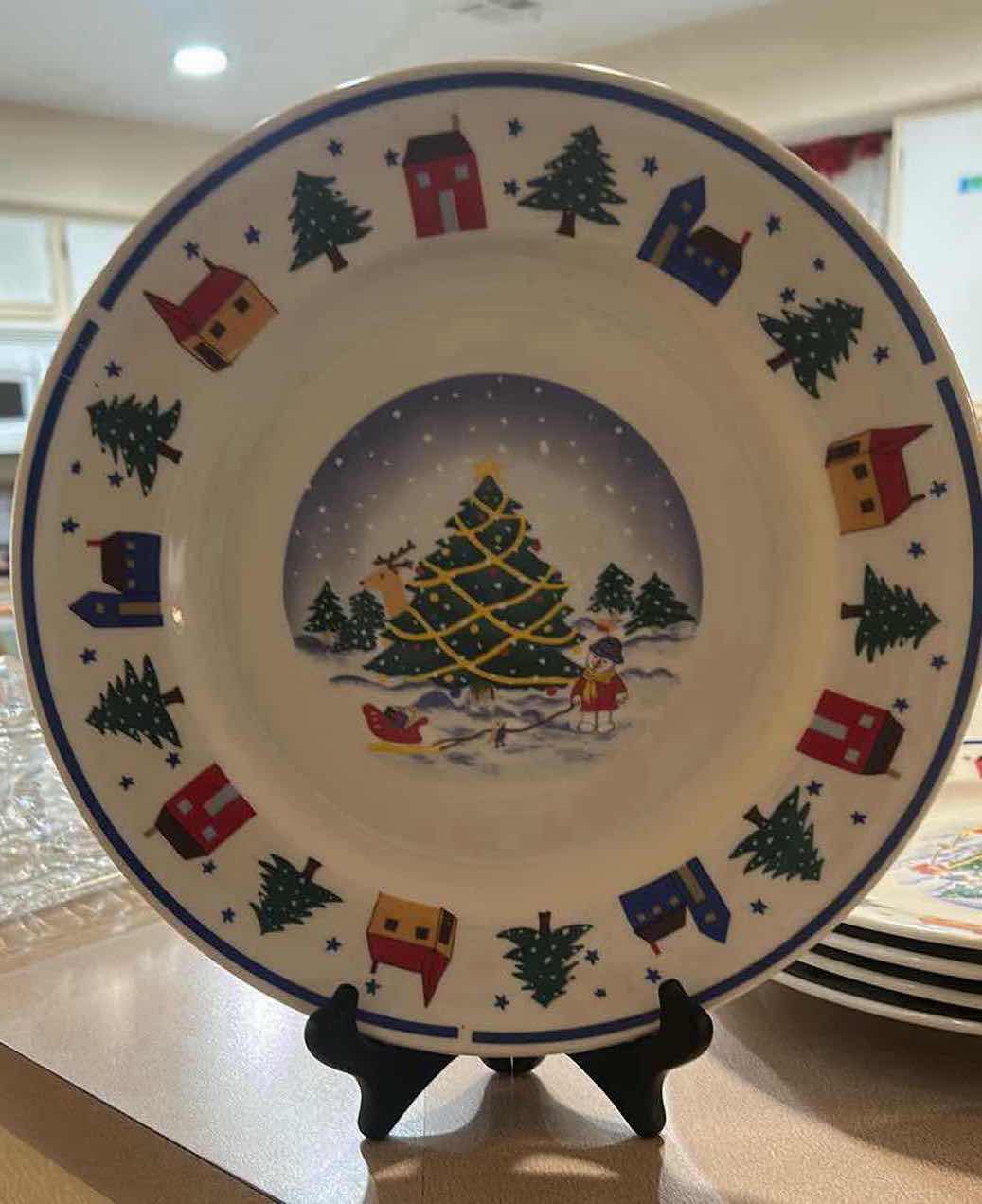 Photo 1 of 4- VINTAGE "WELCOME WINTER" DINNER PLATES