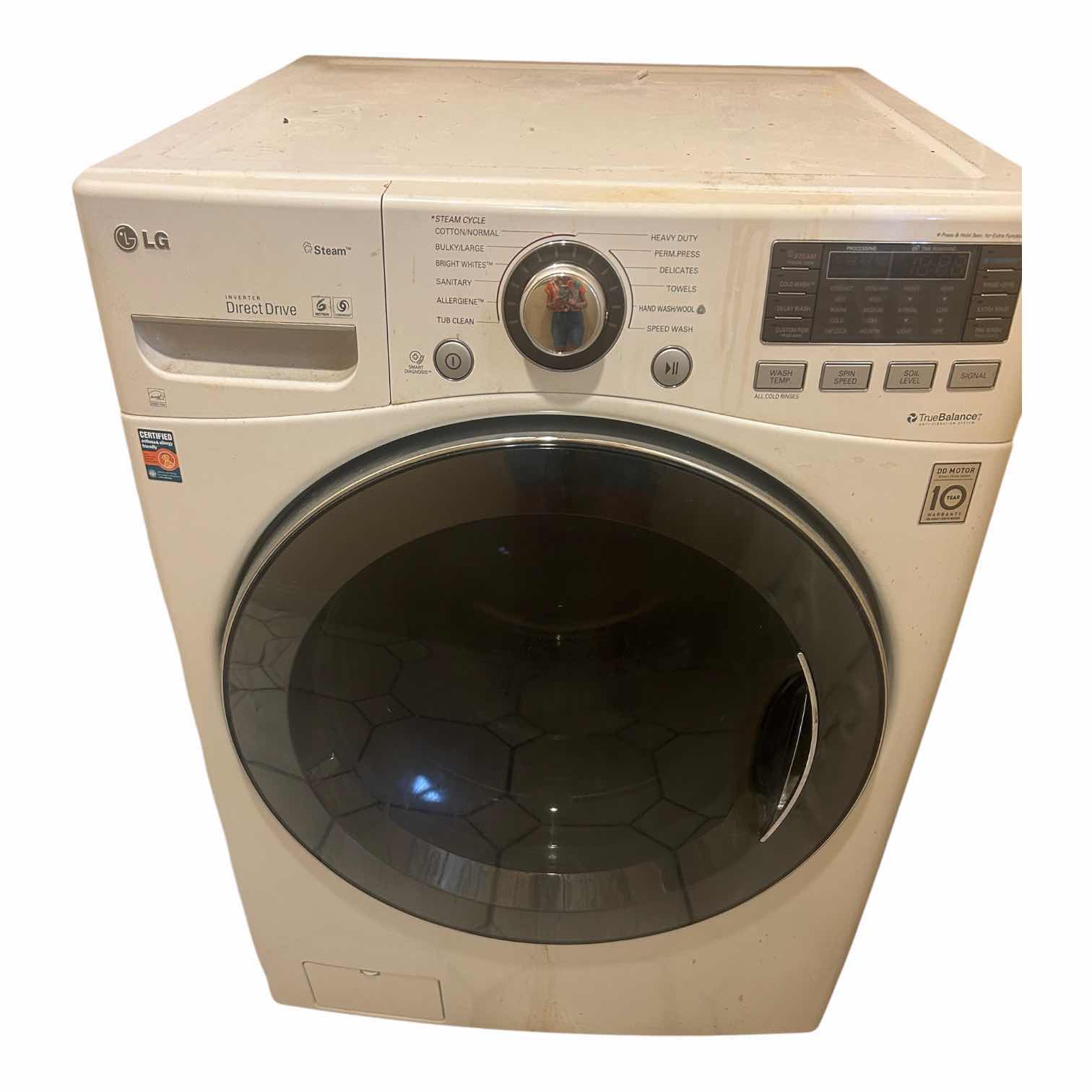 Photo 1 of WHITE LG FRONT LOAD WASHER STEAM CYCLE