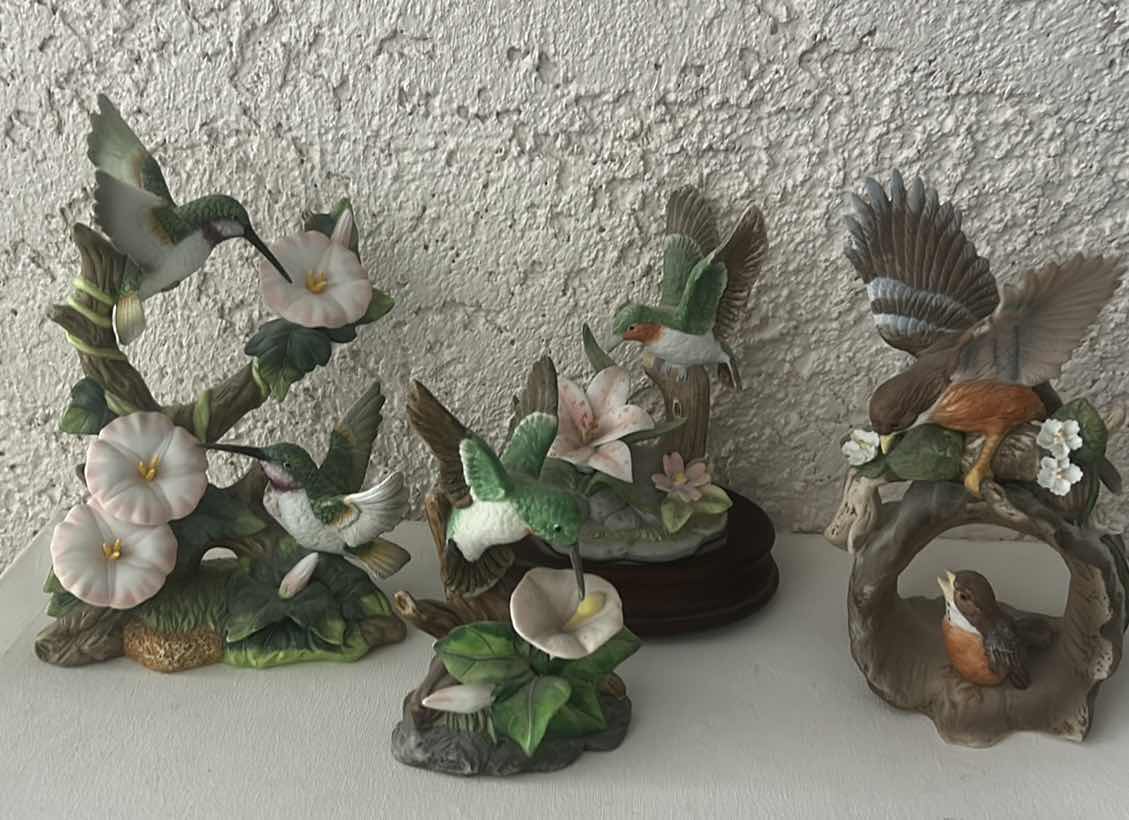 Photo 1 of 4 CERAMIC BIRD FIGURINES, TALLEST, 10”