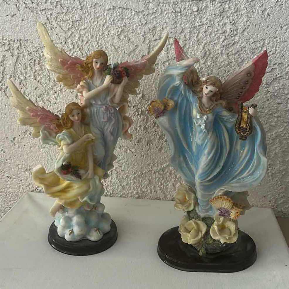 Photo 1 of 2 RESIN ANGEL FIGURINES H15”