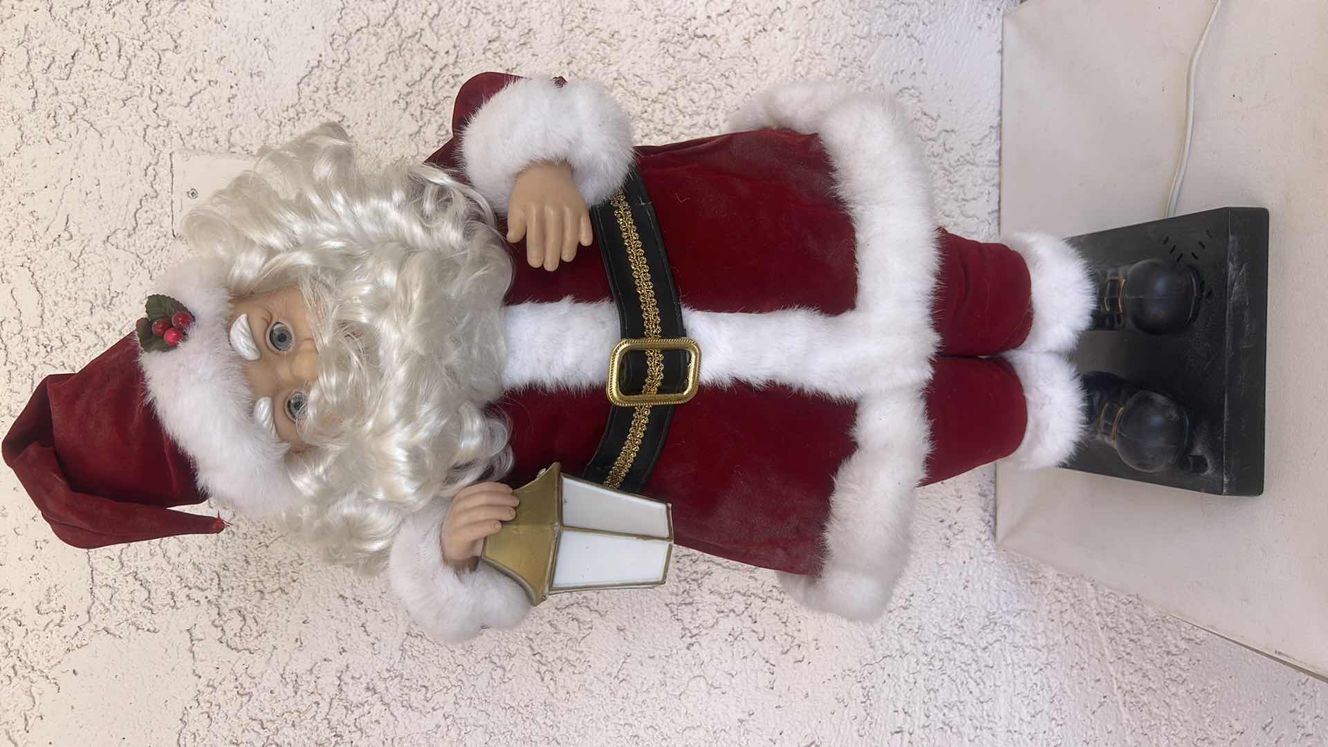 View 1 of ANIMATED & ILLUMINATED SANTA CLAUS FIGURE H30”