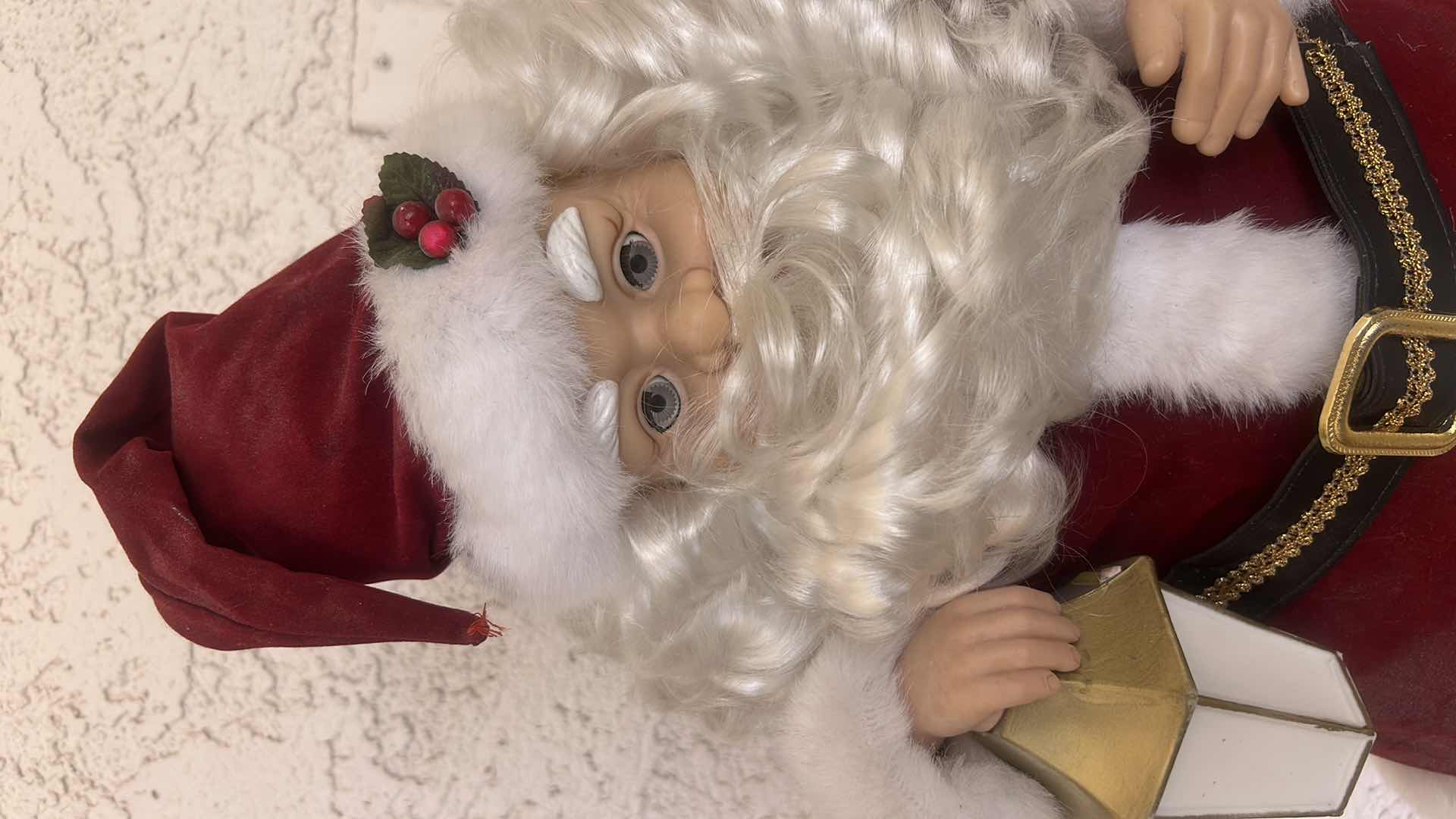 View 2 of ANIMATED & ILLUMINATED SANTA CLAUS FIGURE H30”