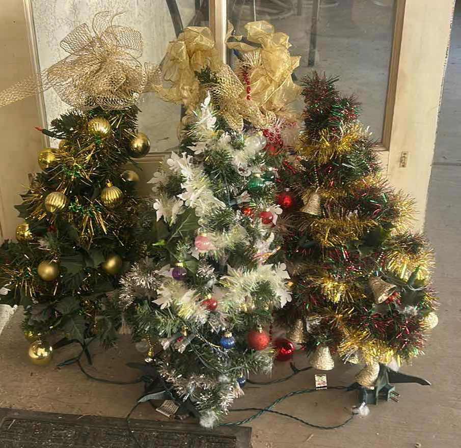 Photo 1 of 4 - MINIATURE DECORATED CHRISTMAS TREES