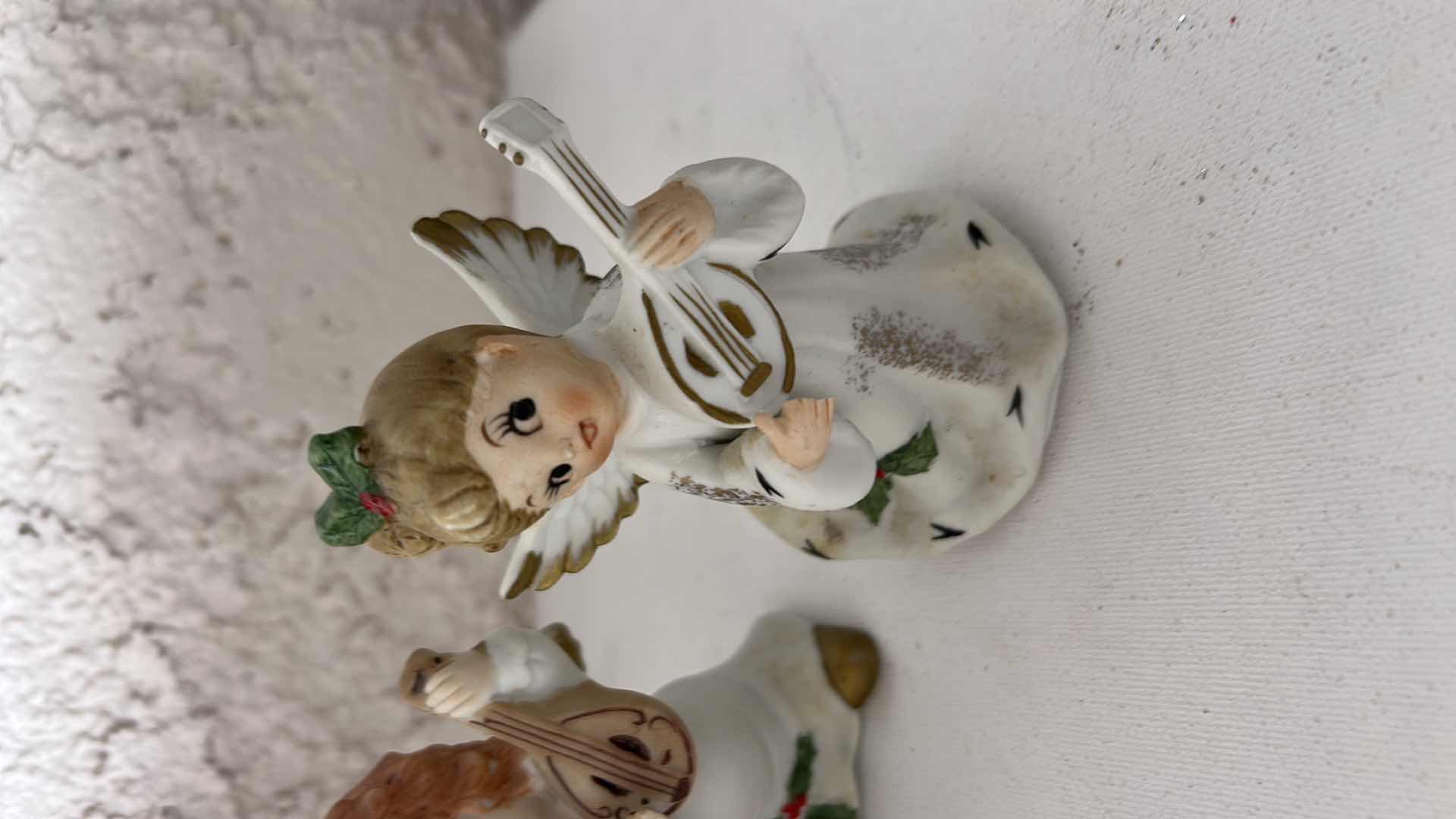 Photo 1 of 5 - CERAMIC ANGEL FIGURINES H4”