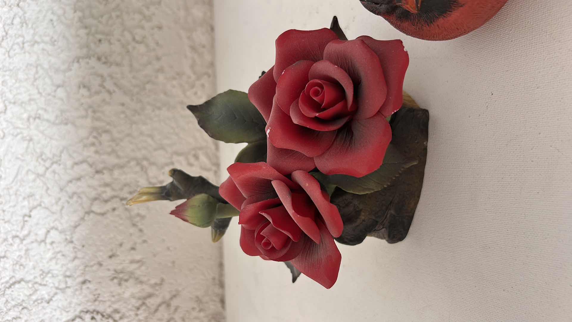 Photo 1 of FOUR CERAMIC CARDINAL FIGURINES, TALLEST H 5.5”