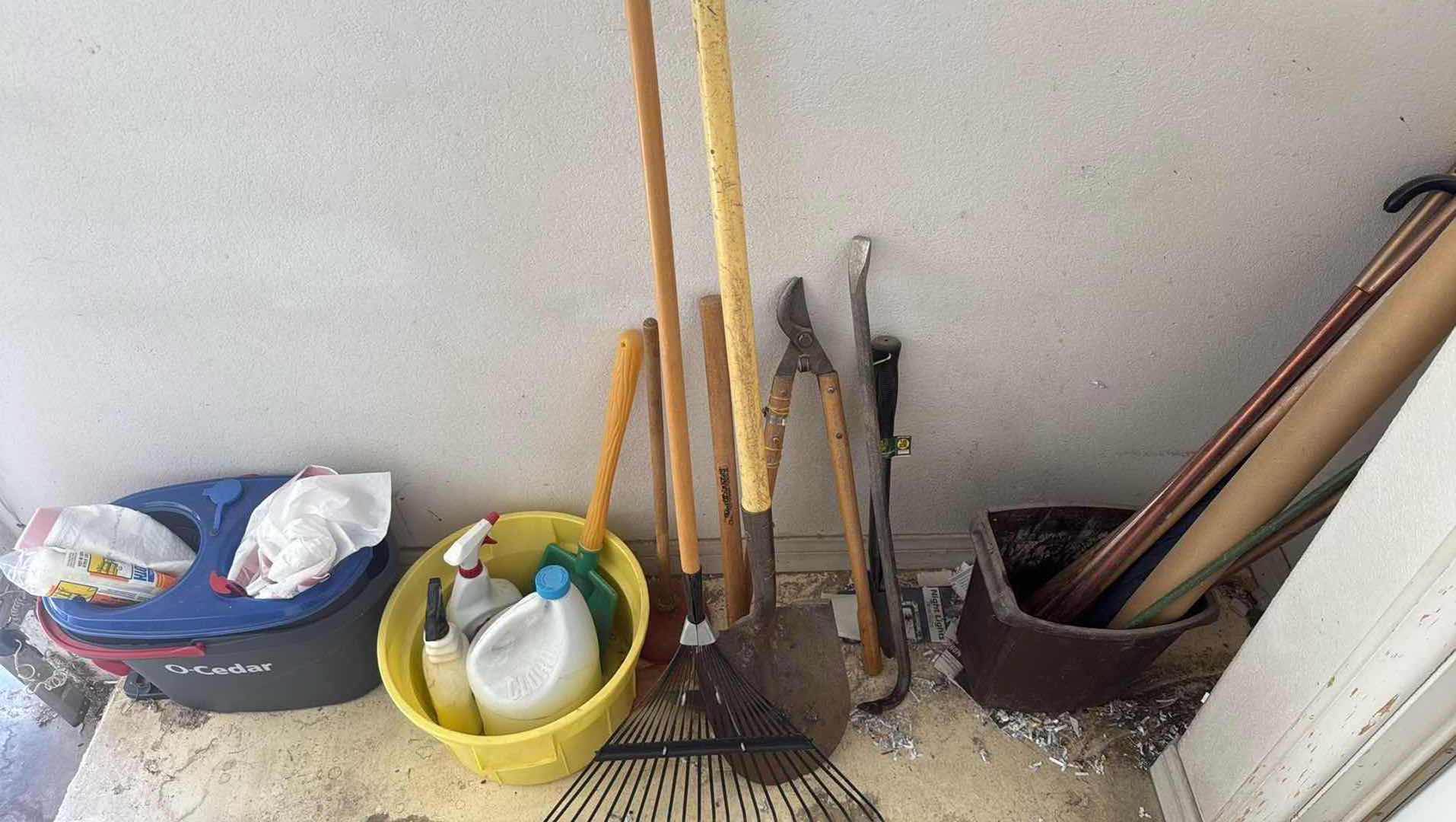 Photo 1 of ASSORTED CLEANING SUPPLIES/TOOLS $99