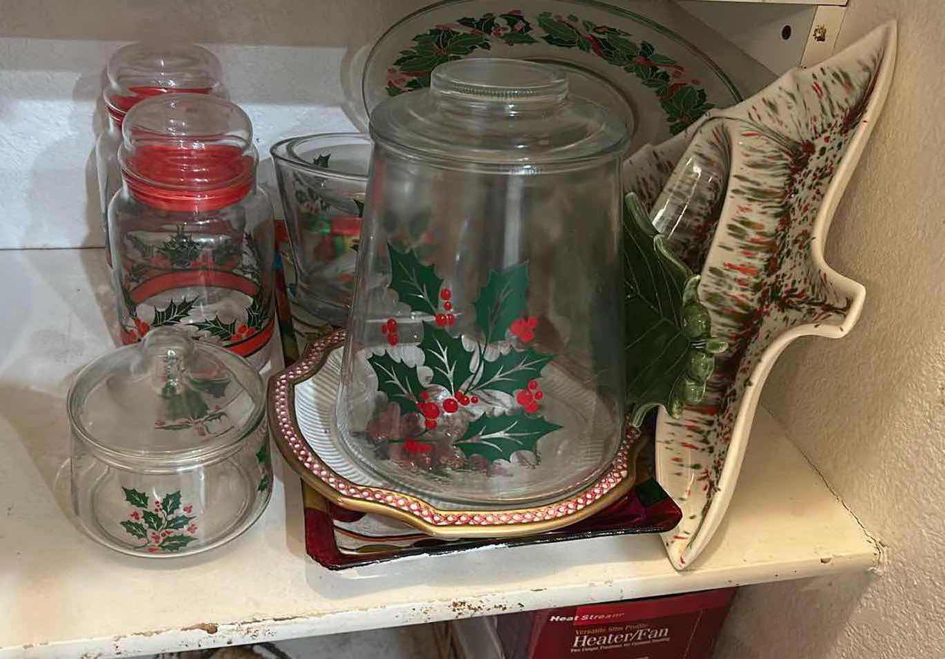 Photo 1 of CONTENTS OF SHELF HOLIDAY SERVEWARE