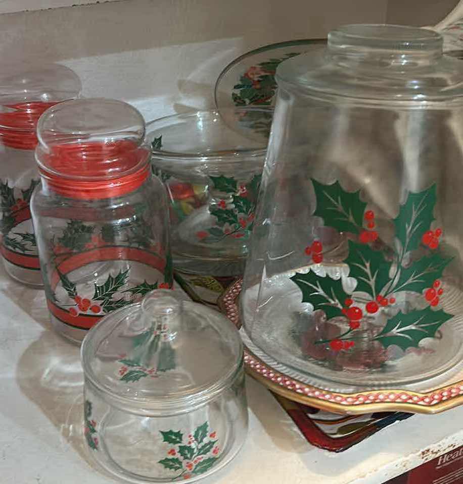 Photo 1 of CONTENTS OF SHELF HOLIDAY SERVEWARE