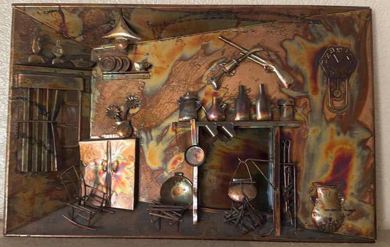 Photo 1 of VINTAGE 3D METAL ART WORK 20” X 12”