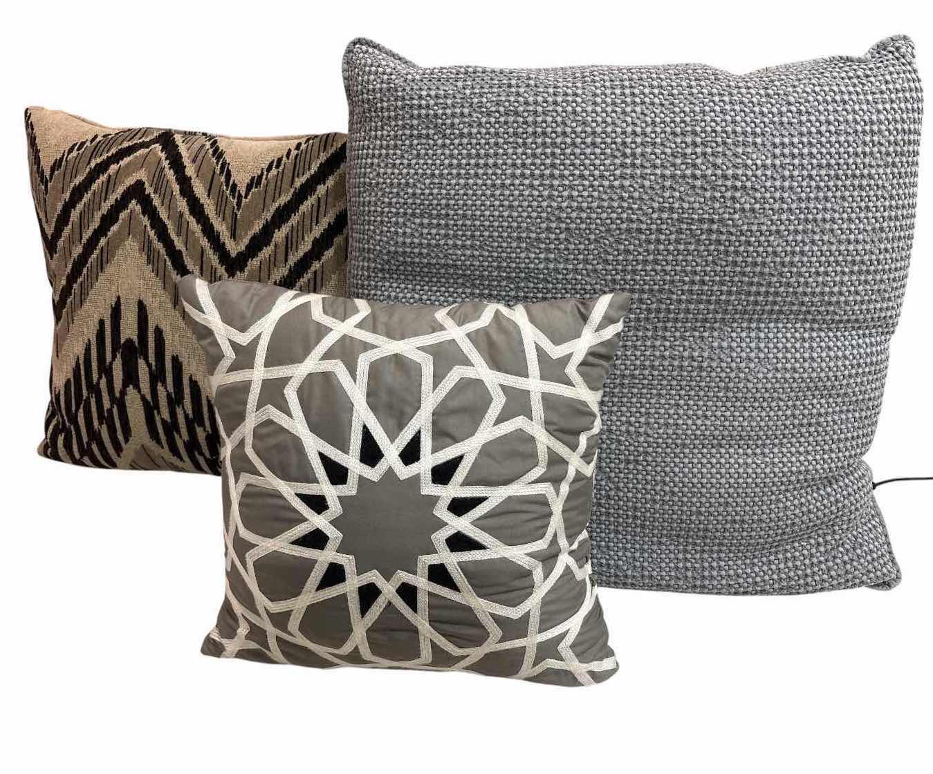 Photo 1 of 6-PCS ASSORTED DECORATIVE THROW PILLOWS LARGEST 24”X24”